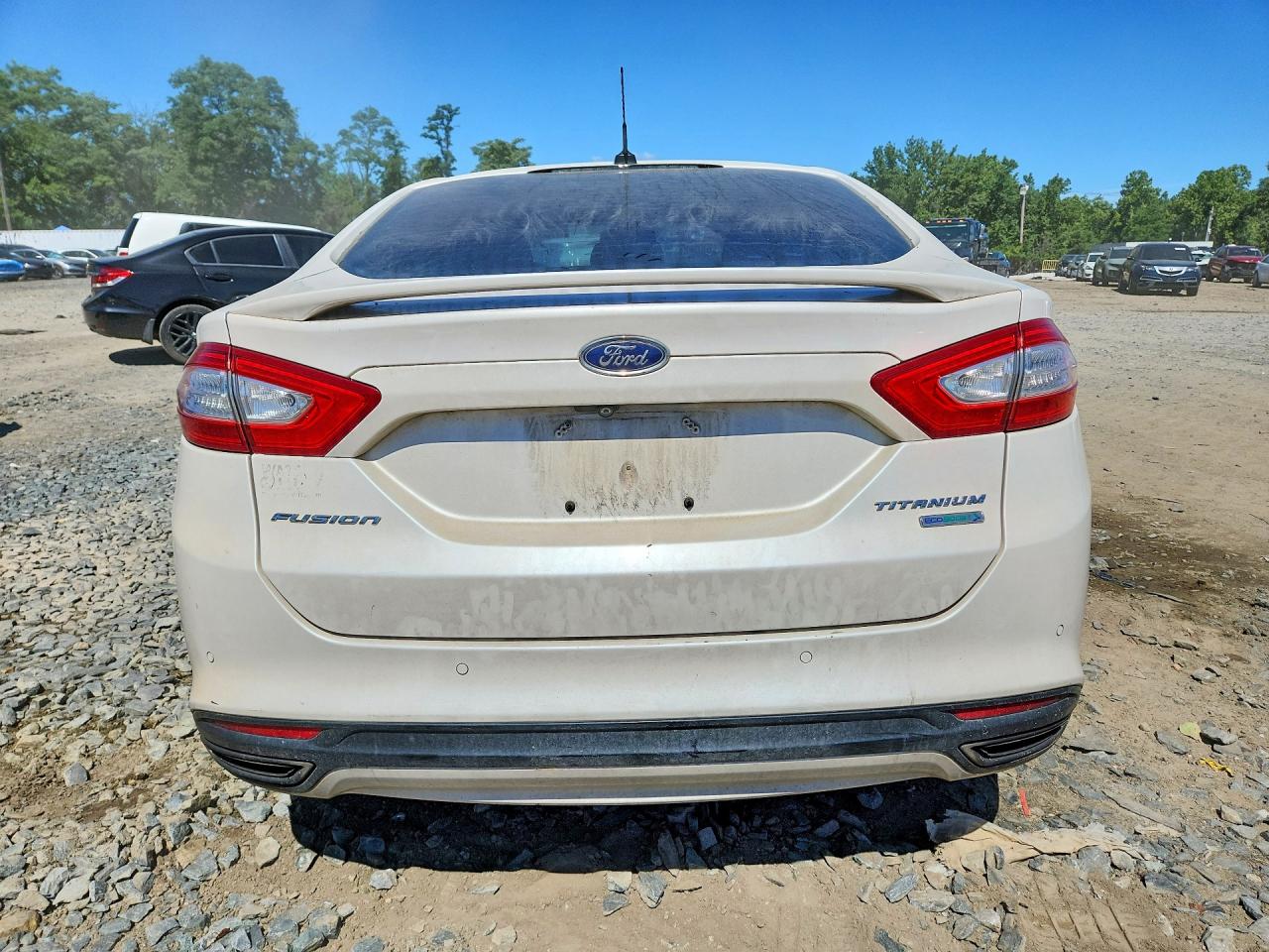 2014 Ford Fusion Titanium Белый vin: 3FA6P0K96ER327114