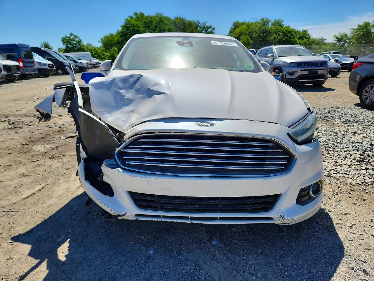 2014 Ford Fusion Titanium Белый vin: 3FA6P0K96ER327114