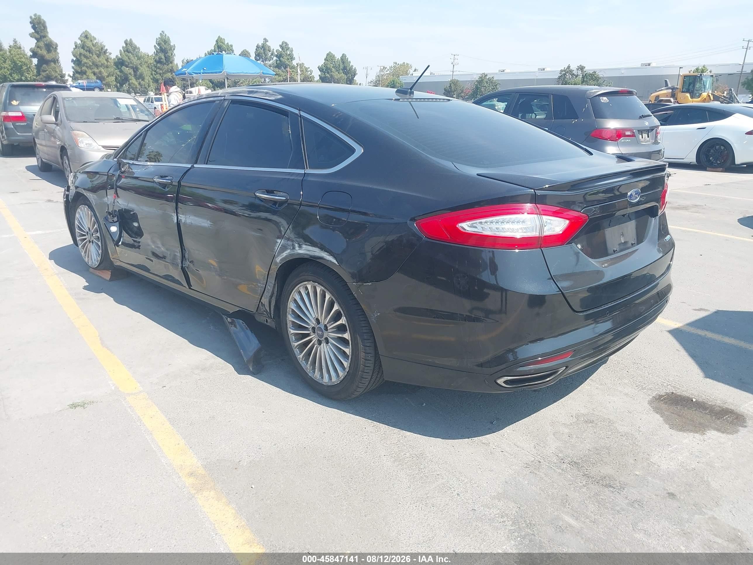 2014 Ford Fusion Titanium Черный vin: 3FA6P0K96ER360808