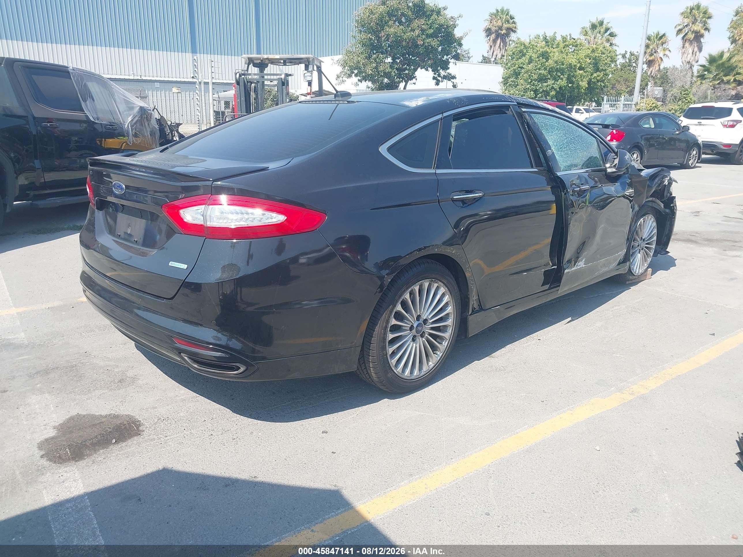 2014 Ford Fusion Titanium Черный vin: 3FA6P0K96ER360808