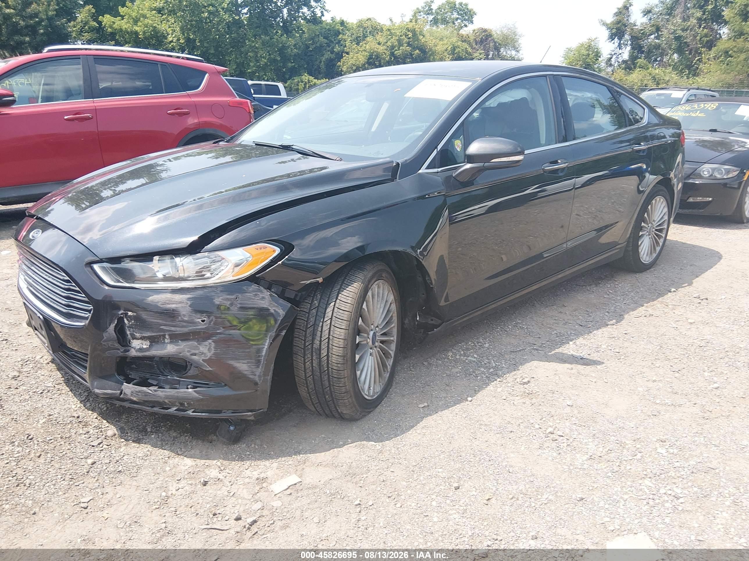 2014 Ford Fusion Titanium Черный vin: 3FA6P0K96ER380850