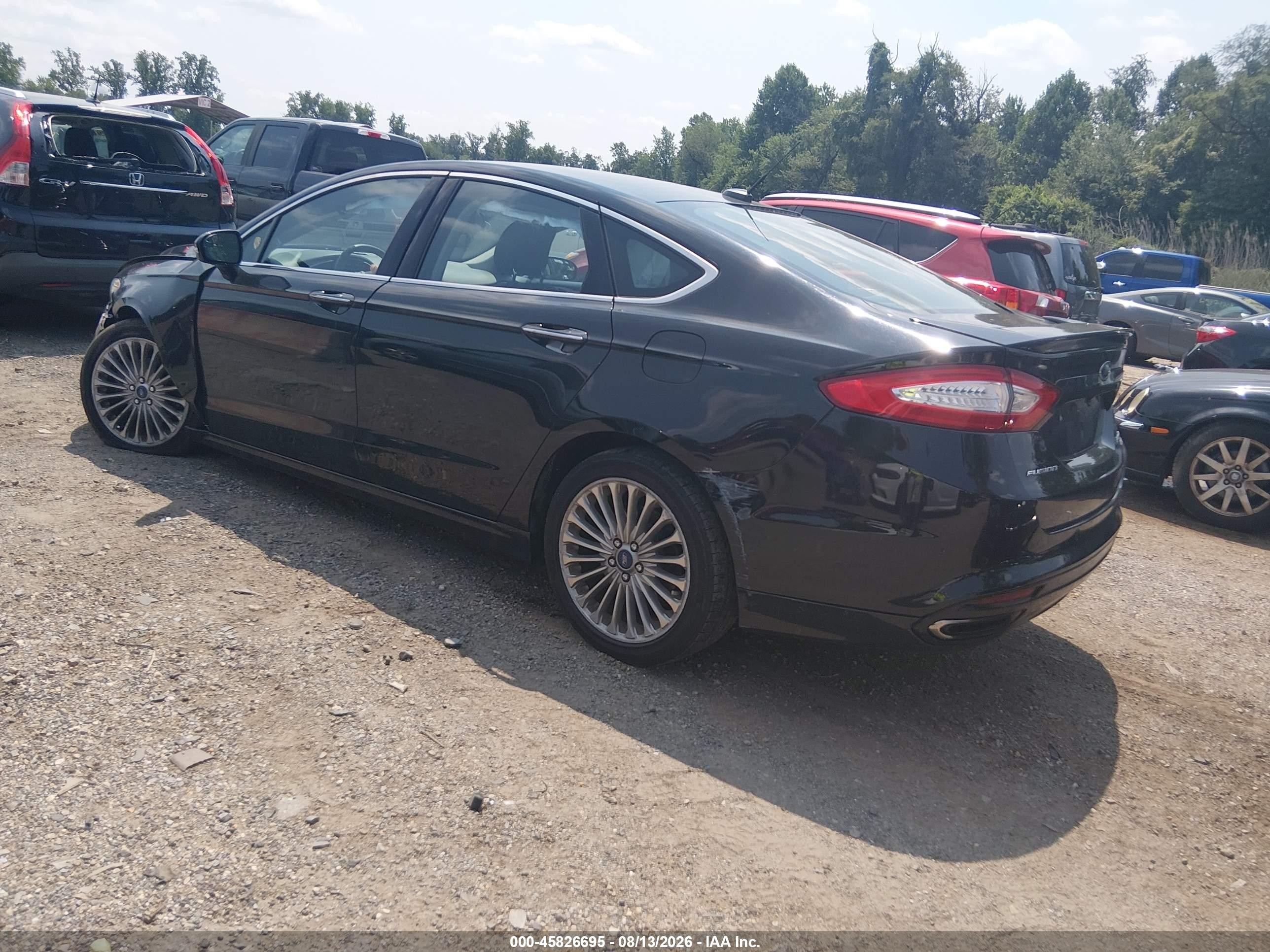 2014 Ford Fusion Titanium Черный vin: 3FA6P0K96ER380850
