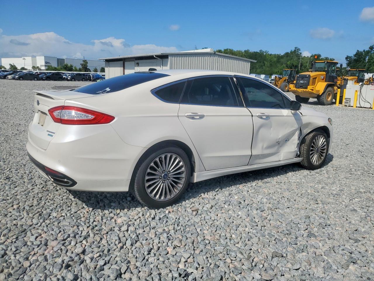 2014 Ford Fusion Titanium Белый vin: 3FA6P0K96ER387488