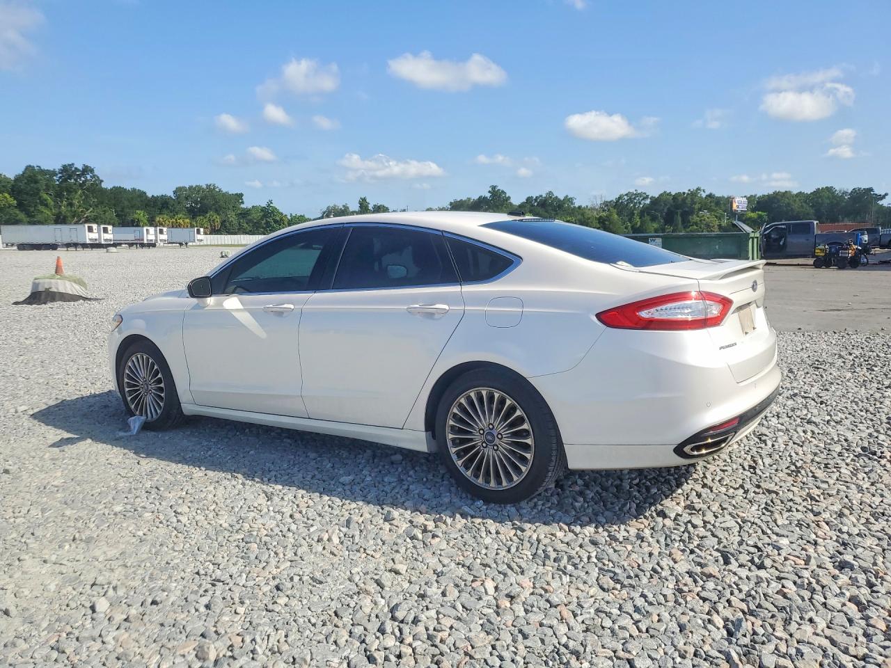 2014 Ford Fusion Titanium Белый vin: 3FA6P0K96ER387488