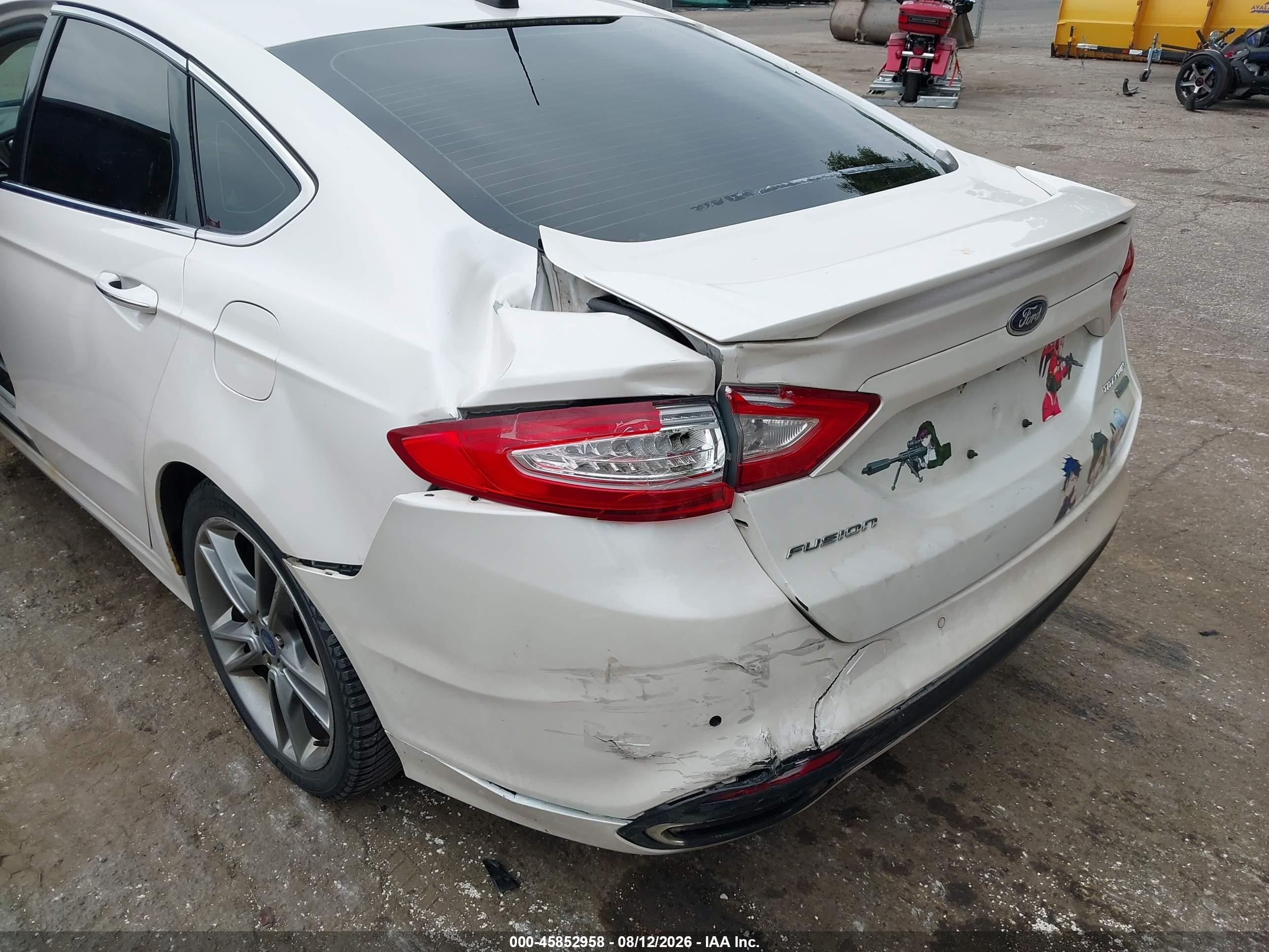 2014 Ford Fusion Titanium Белый vin: 3FA6P0K96ER390147