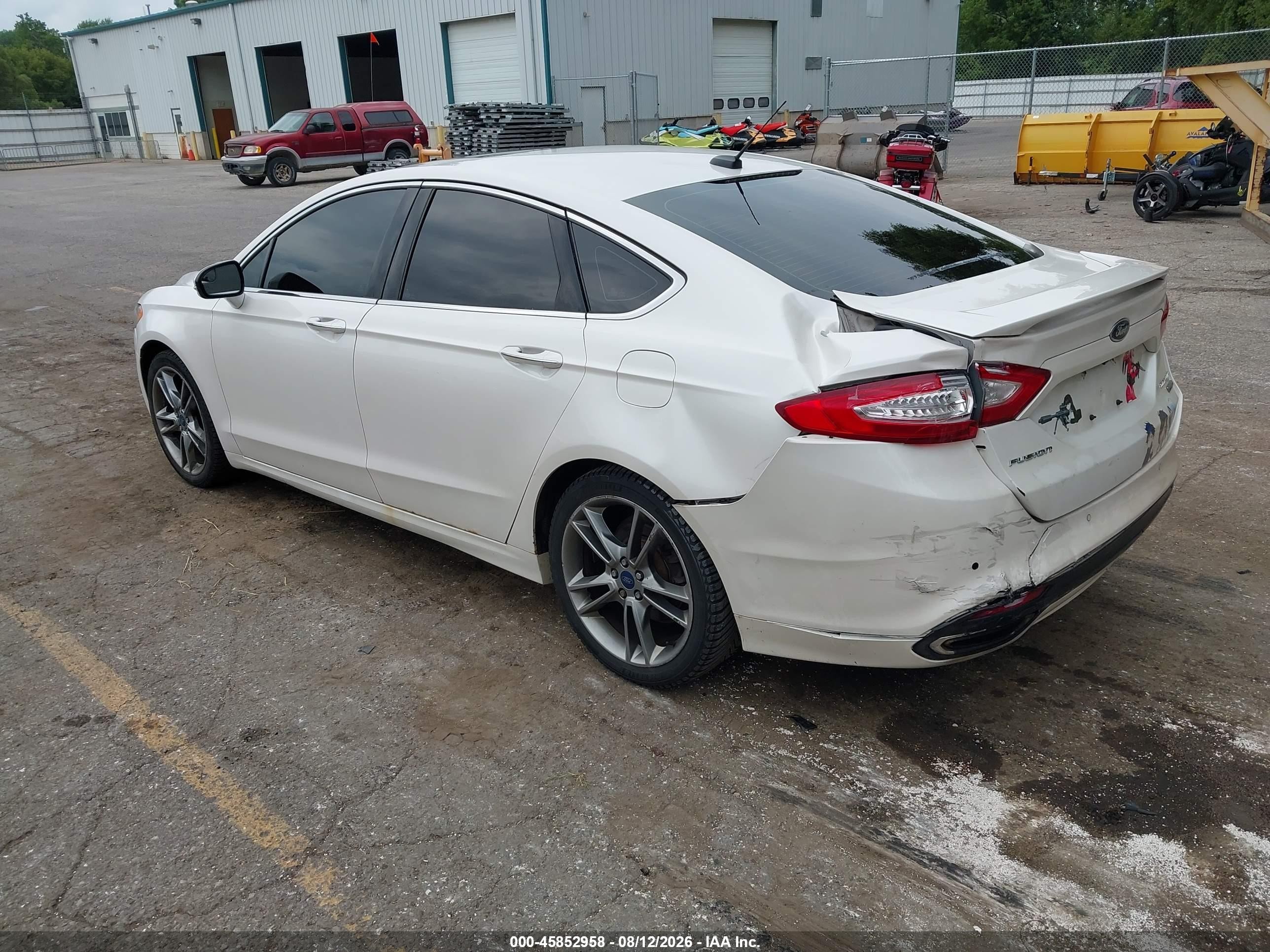 2014 Ford Fusion Titanium Белый vin: 3FA6P0K96ER390147