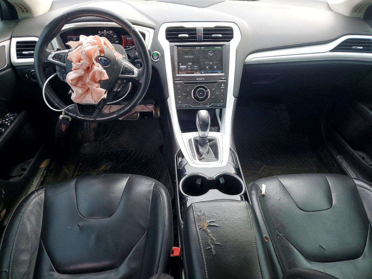 2015 Ford Fusion Titanium White vin: 3FA6P0K96FR196218