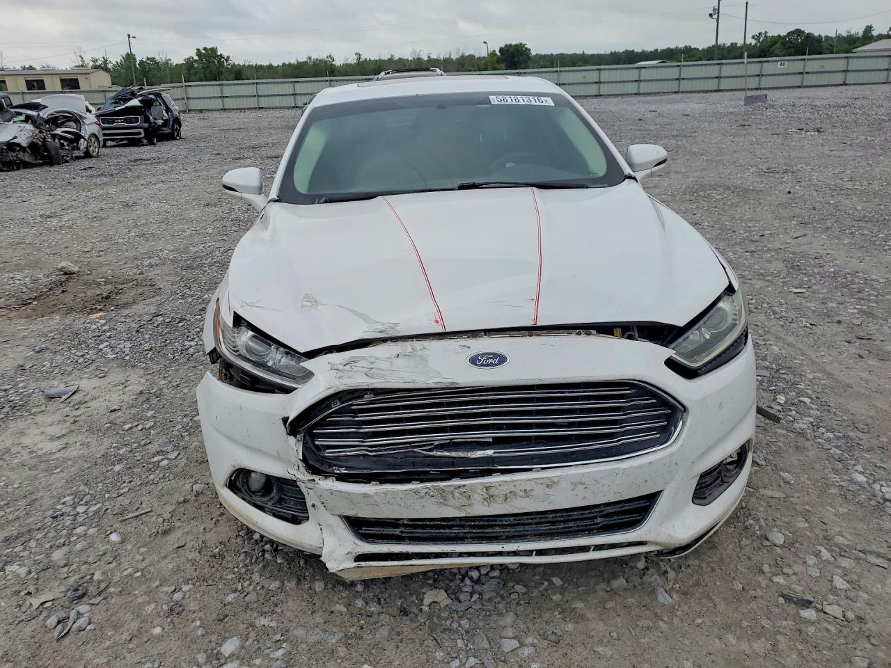 2015 Ford Fusion Titanium White vin: 3FA6P0K96FR196218
