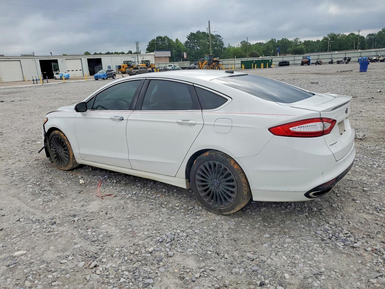 2015 Ford Fusion Titanium White vin: 3FA6P0K96FR196218