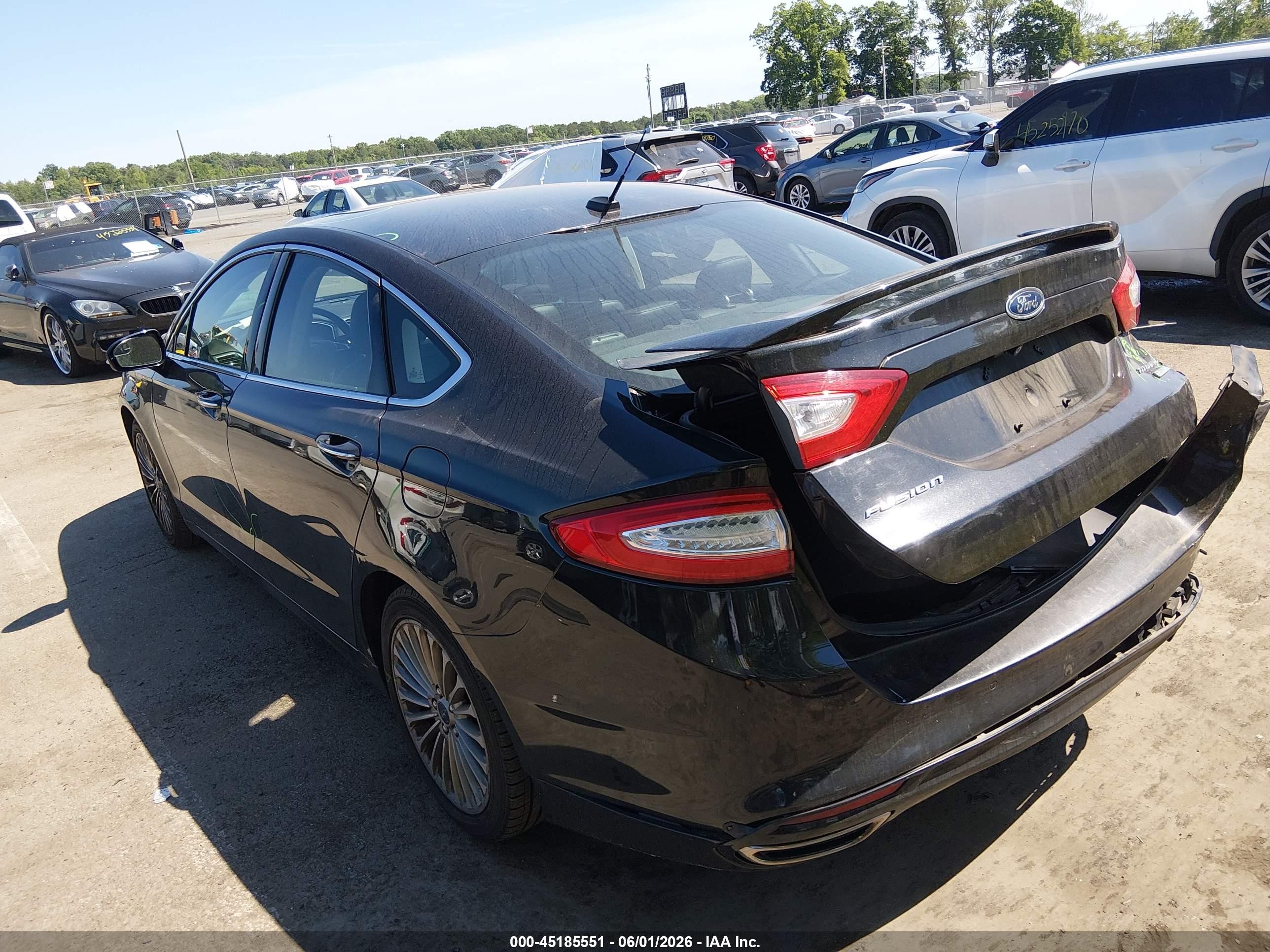 2015 Ford Fusion Titanium Black vin: 3FA6P0K96FR217455
