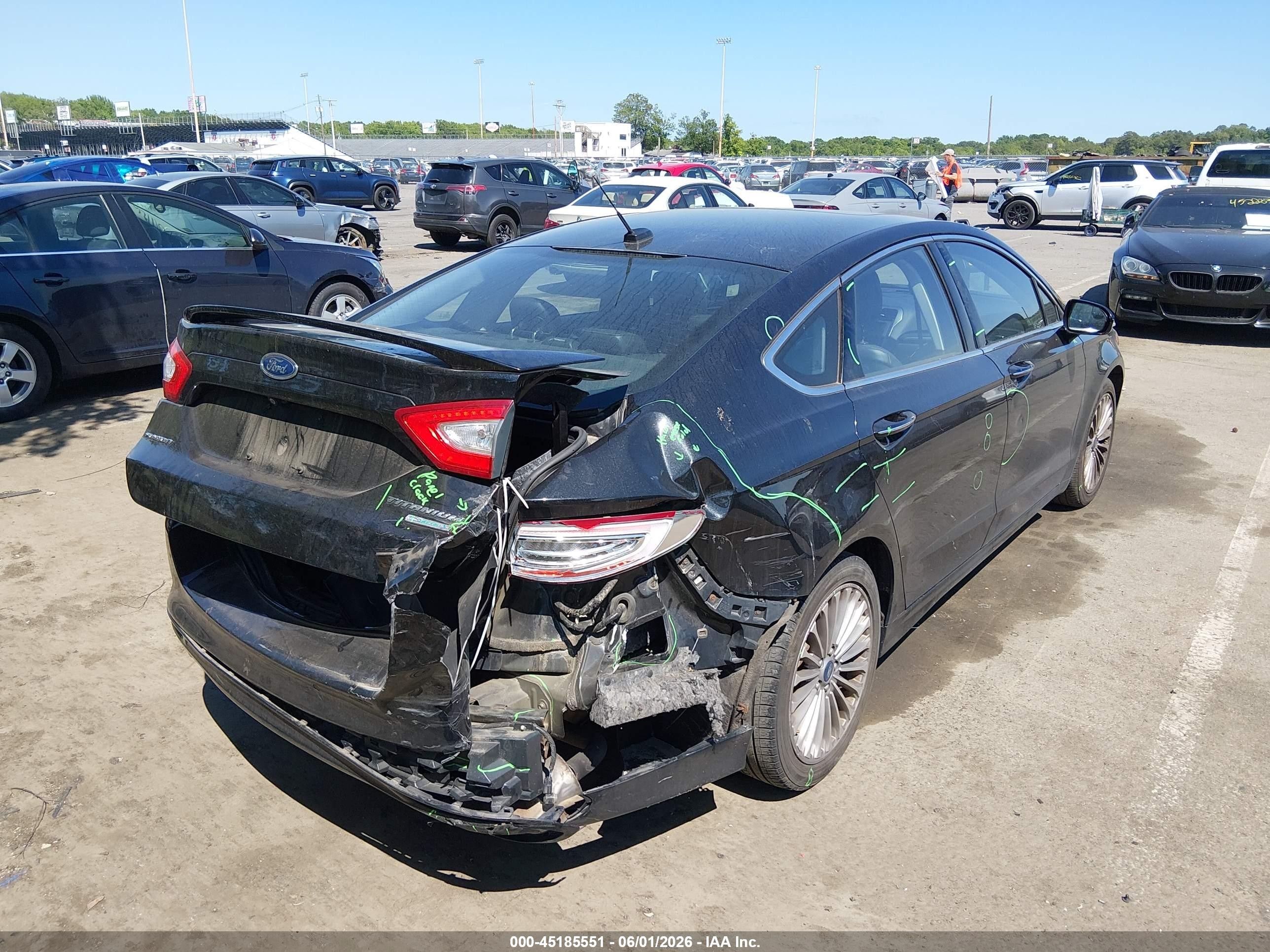 2015 Ford Fusion Titanium Black vin: 3FA6P0K96FR217455
