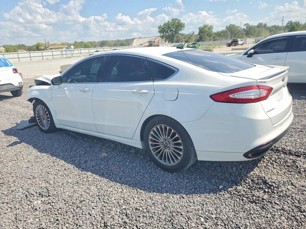 2015 Ford Fusion Titanium White vin: 3FA6P0K96FR238743