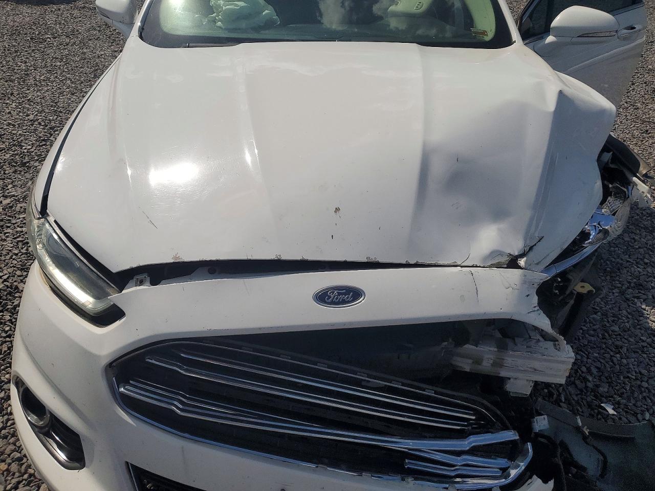 2015 Ford Fusion Titanium White vin: 3FA6P0K96FR238743