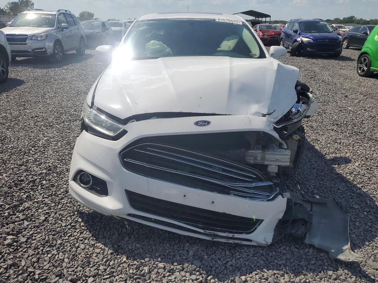 2015 Ford Fusion Titanium White vin: 3FA6P0K96FR238743