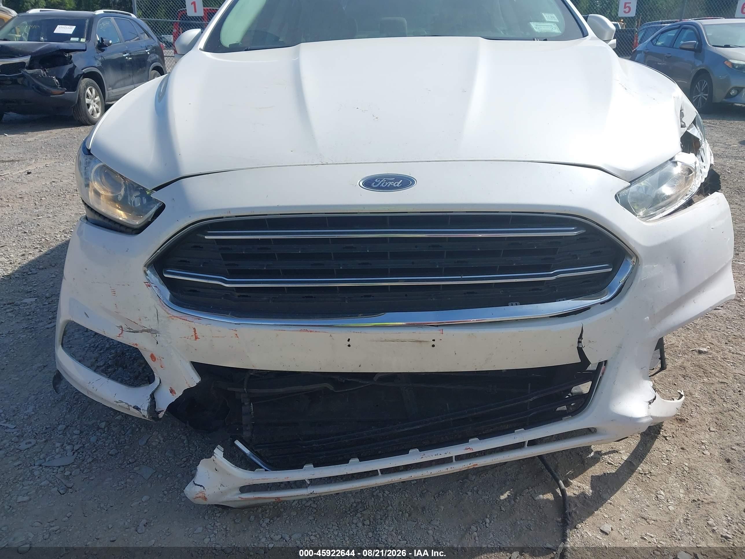 2015 Ford Fusion Titanium White vin: 3FA6P0K96FR307303