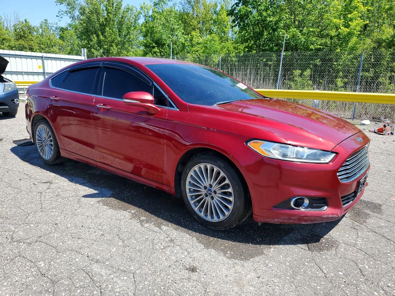 2016 Ford Fusion Titanium Red vin: 3FA6P0K96GR319193