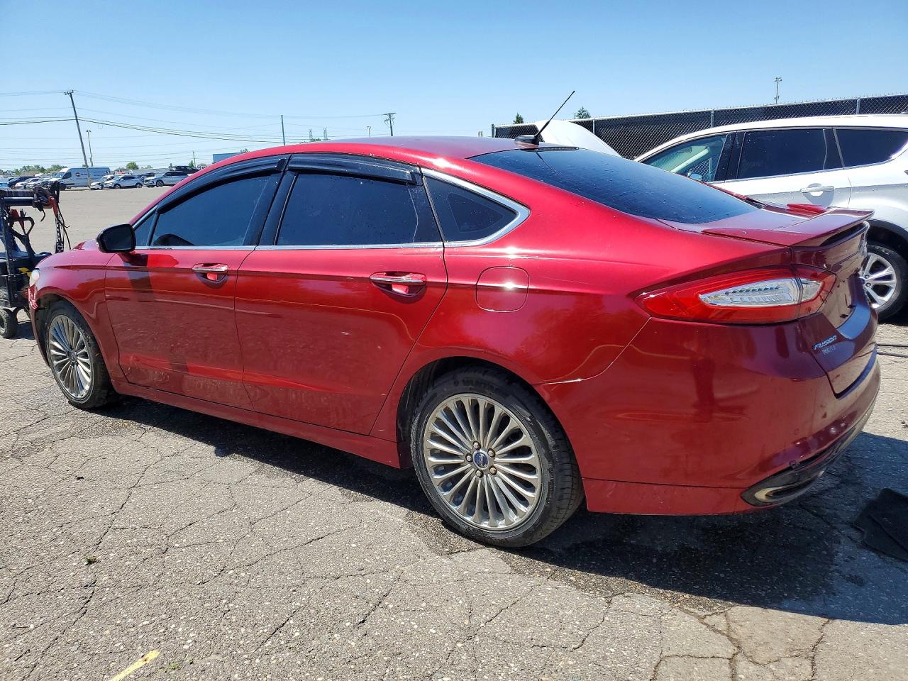 2016 Ford Fusion Titanium Red vin: 3FA6P0K96GR319193