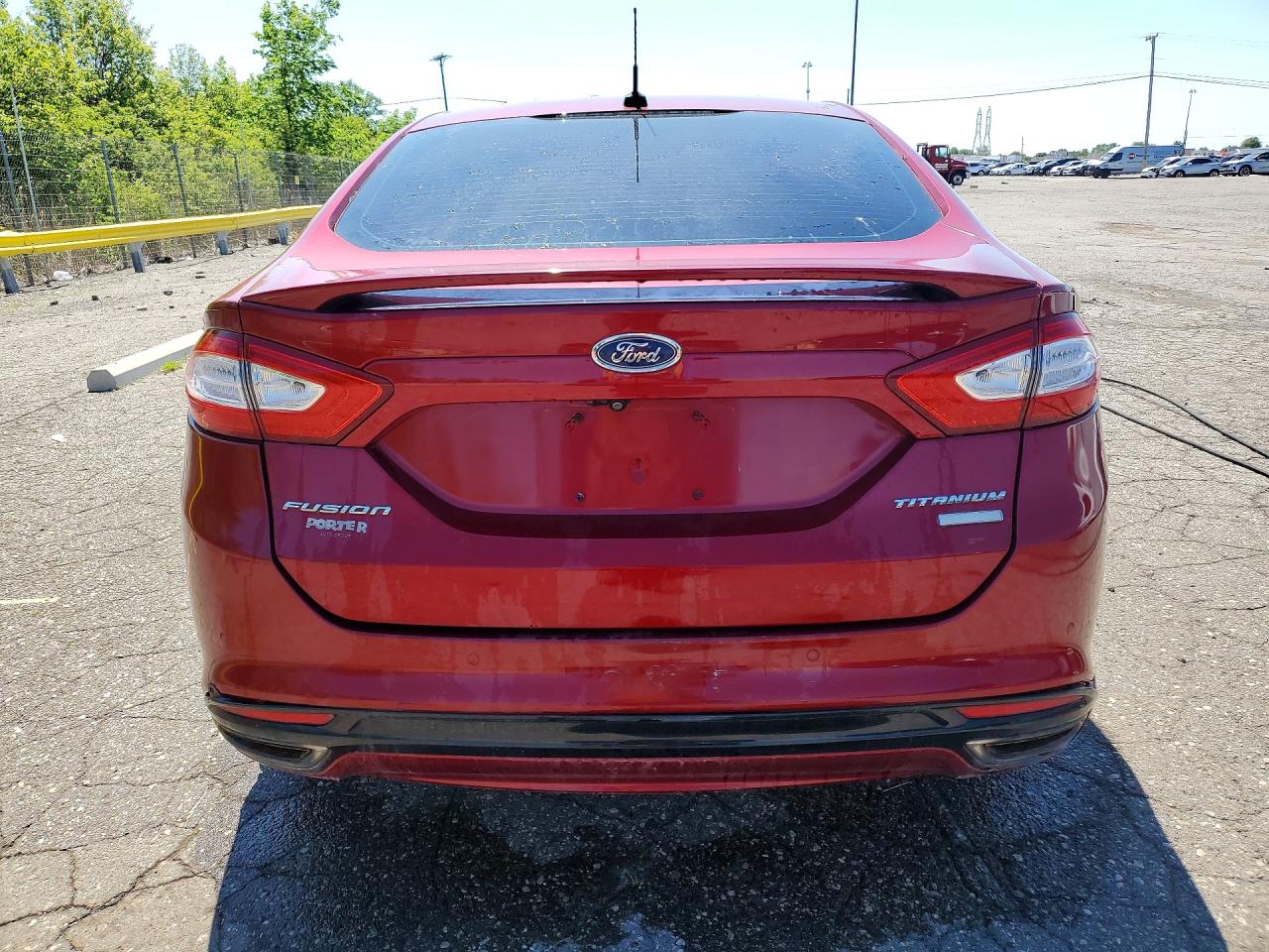2016 Ford Fusion Titanium Red vin: 3FA6P0K96GR319193