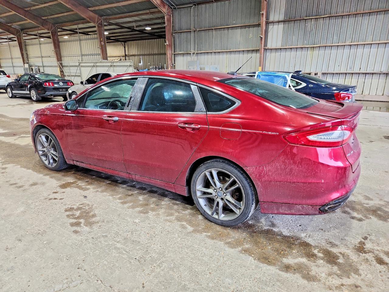 2013 Ford Fusion Titanium Burgundy vin: 3FA6P0K97DR101503