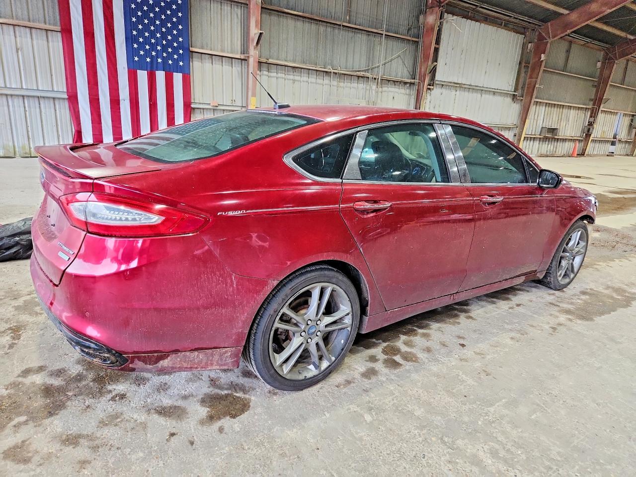 2013 Ford Fusion Titanium Burgundy vin: 3FA6P0K97DR101503