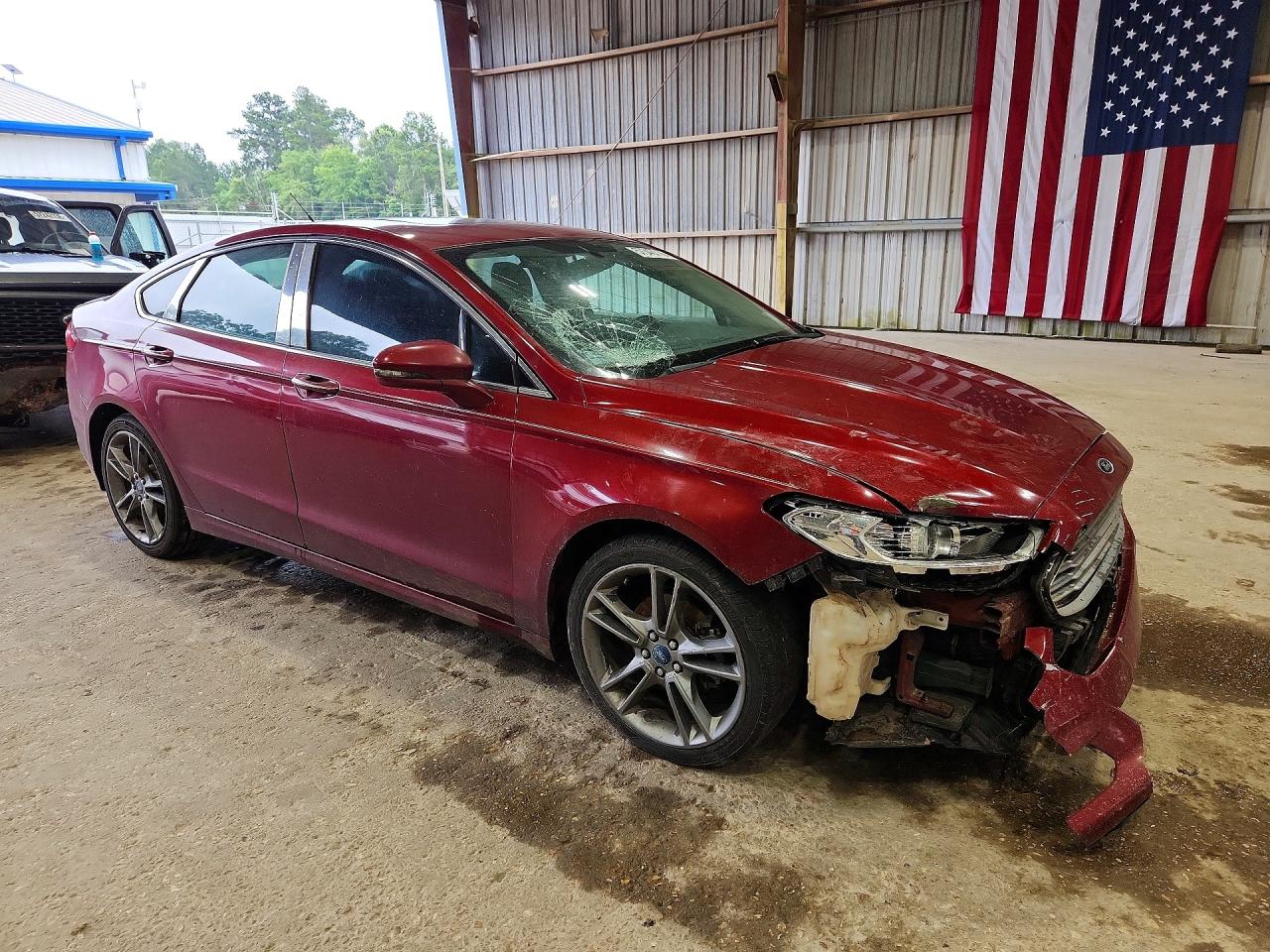 2013 Ford Fusion Titanium Burgundy vin: 3FA6P0K97DR101503