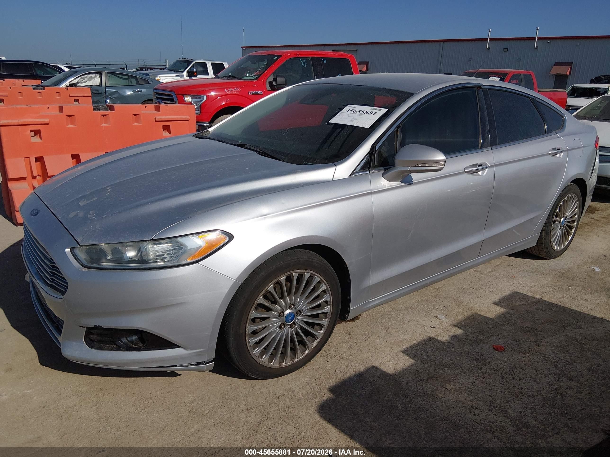2013 Ford Fusion Titanium Silver vin: 3FA6P0K97DR241776
