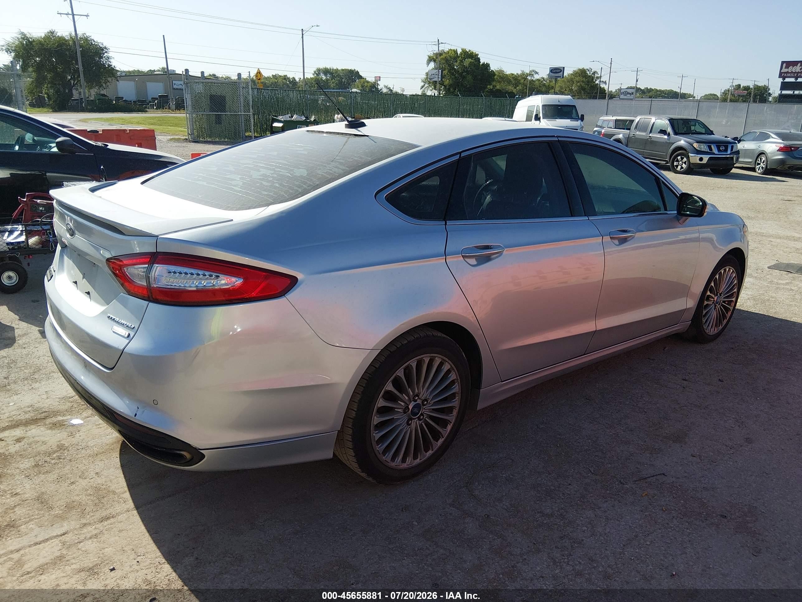 2013 Ford Fusion Titanium Silver vin: 3FA6P0K97DR241776