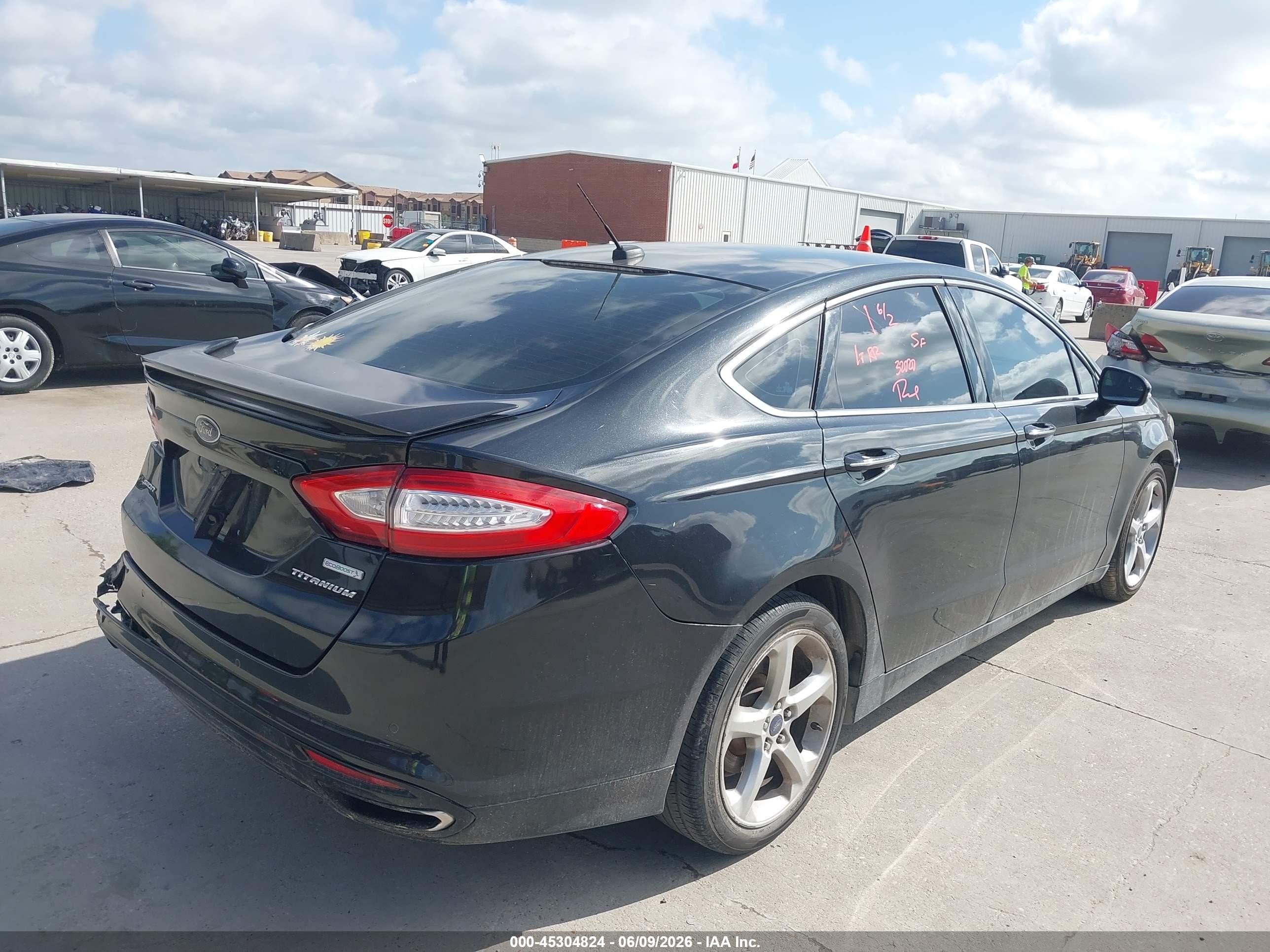 2013 Ford Fusion Titanium Black vin: 3FA6P0K97DR249005