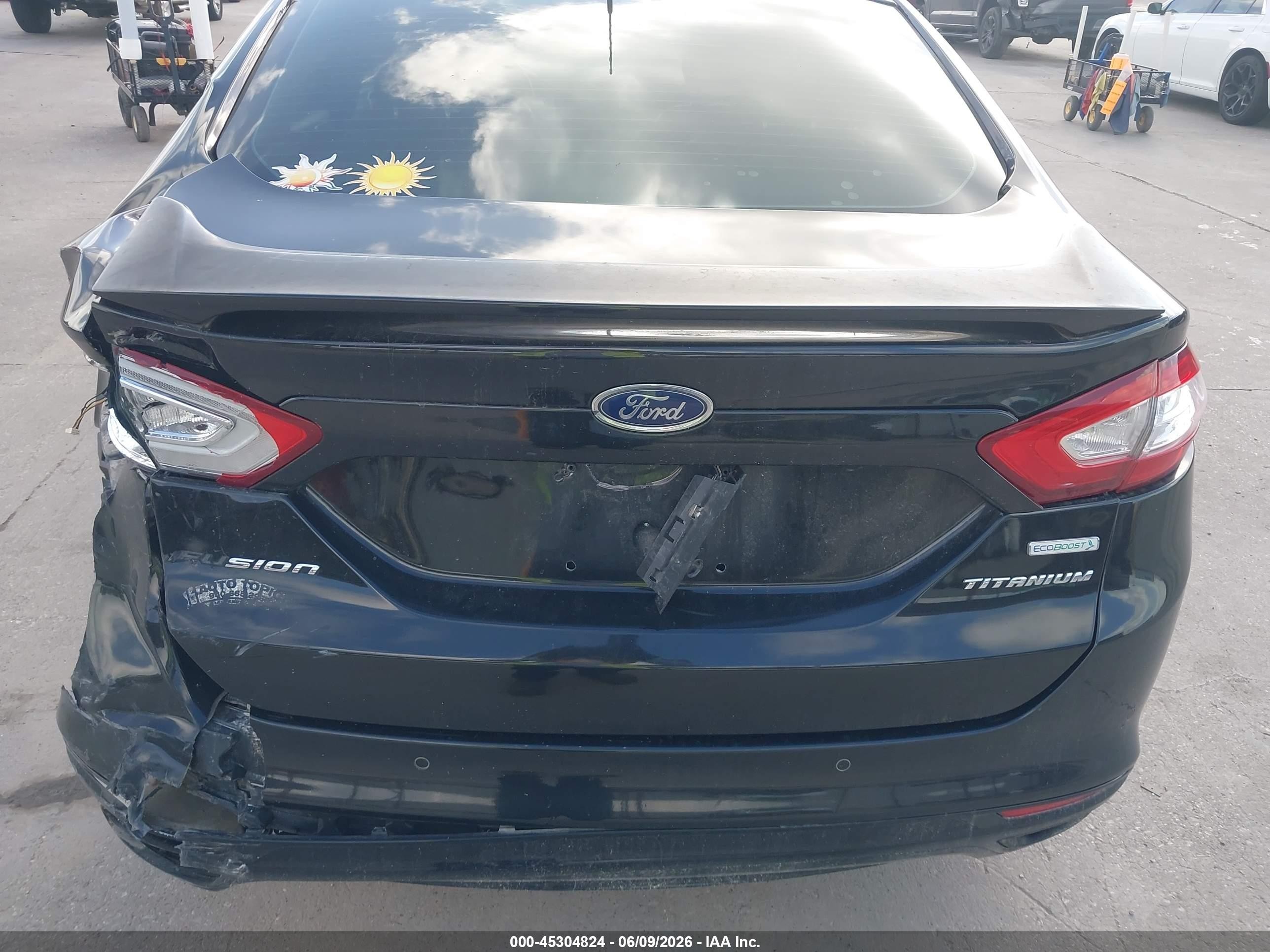 2013 Ford Fusion Titanium Black vin: 3FA6P0K97DR249005
