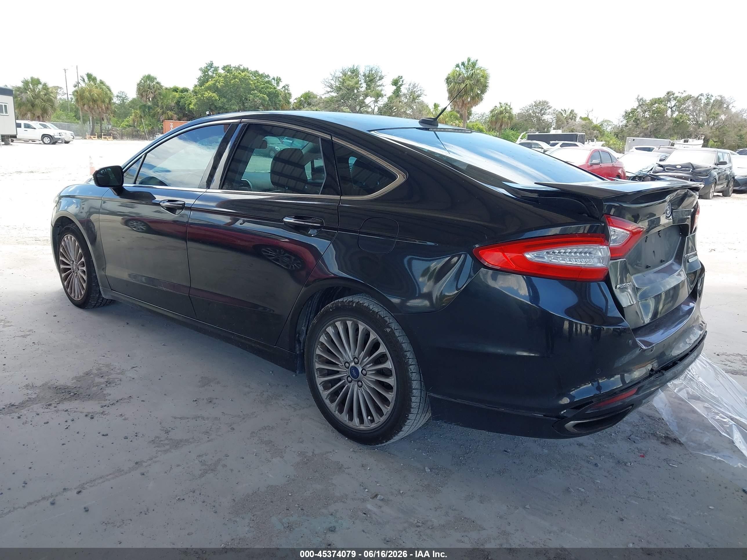 2013 Ford Fusion Titanium Black vin: 3FA6P0K97DR279704