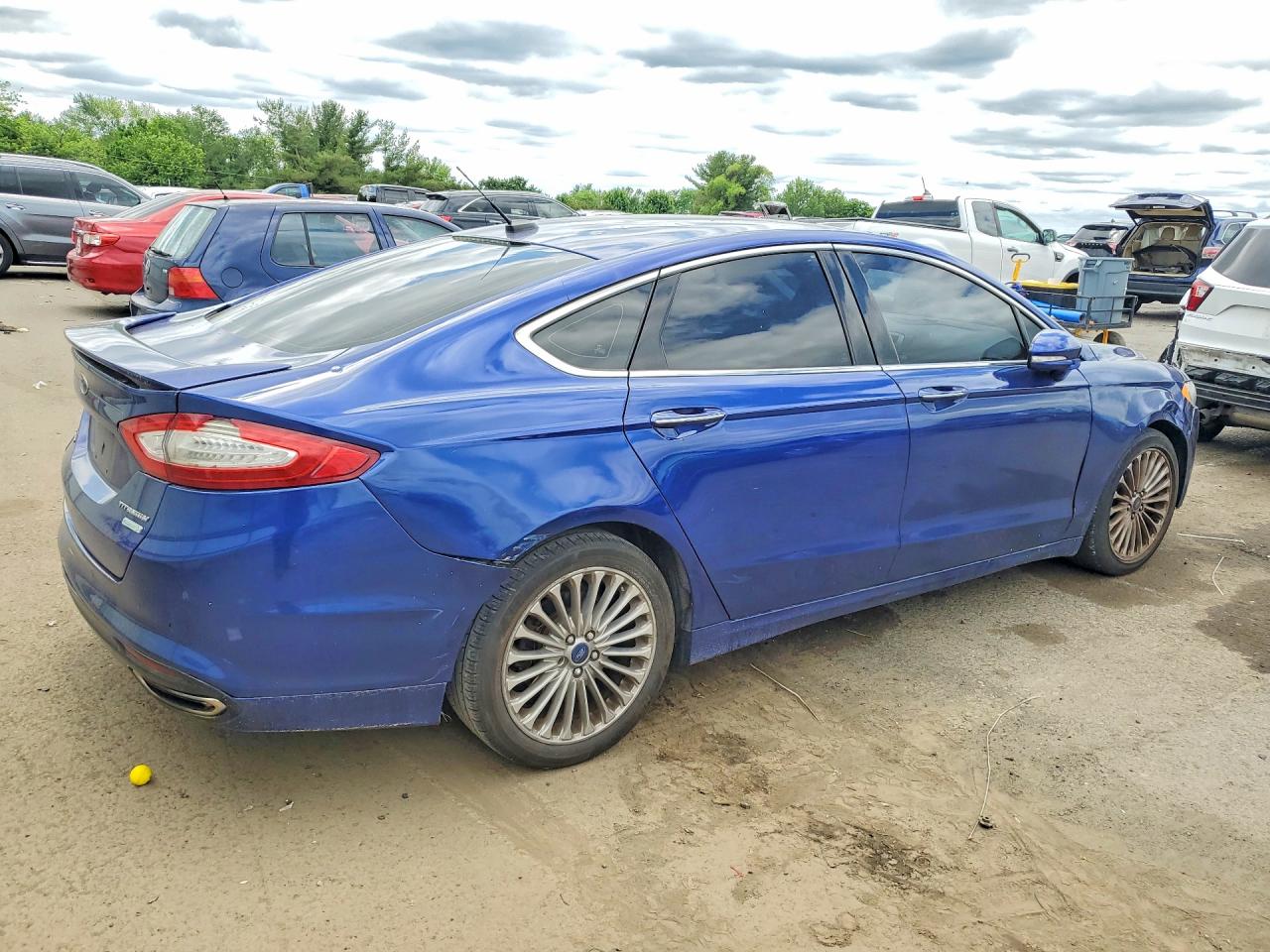 2014 Ford Fusion Titanium Blue vin: 3FA6P0K97ER109750