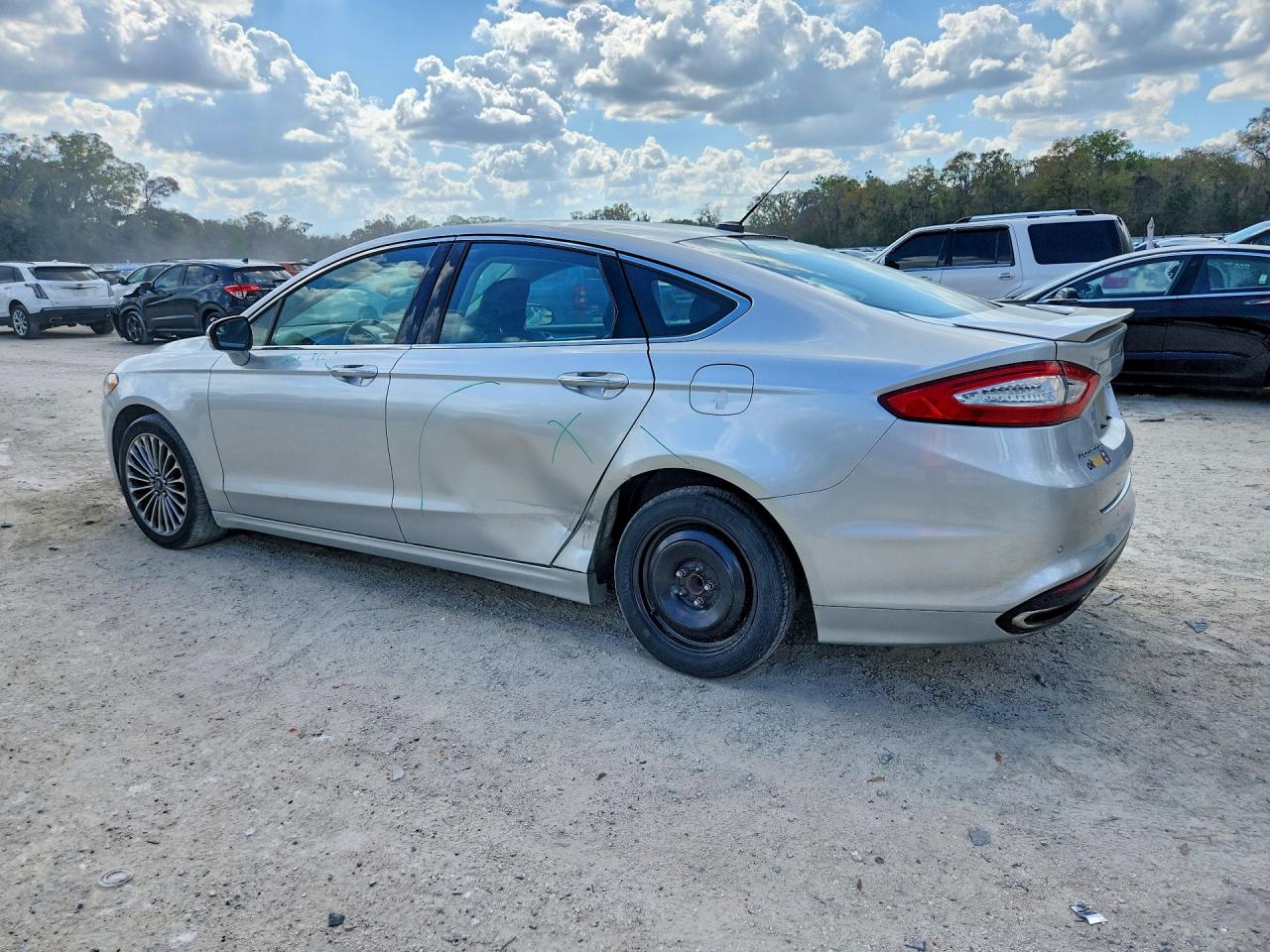 2014 Ford Fusion Titanium Silver vin: 3FA6P0K97ER145115