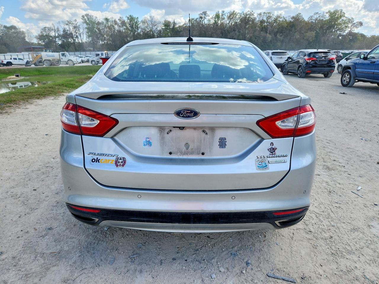 2014 Ford Fusion Titanium Silver vin: 3FA6P0K97ER145115