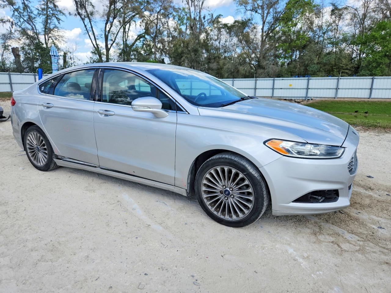2014 Ford Fusion Titanium Silver vin: 3FA6P0K97ER145115