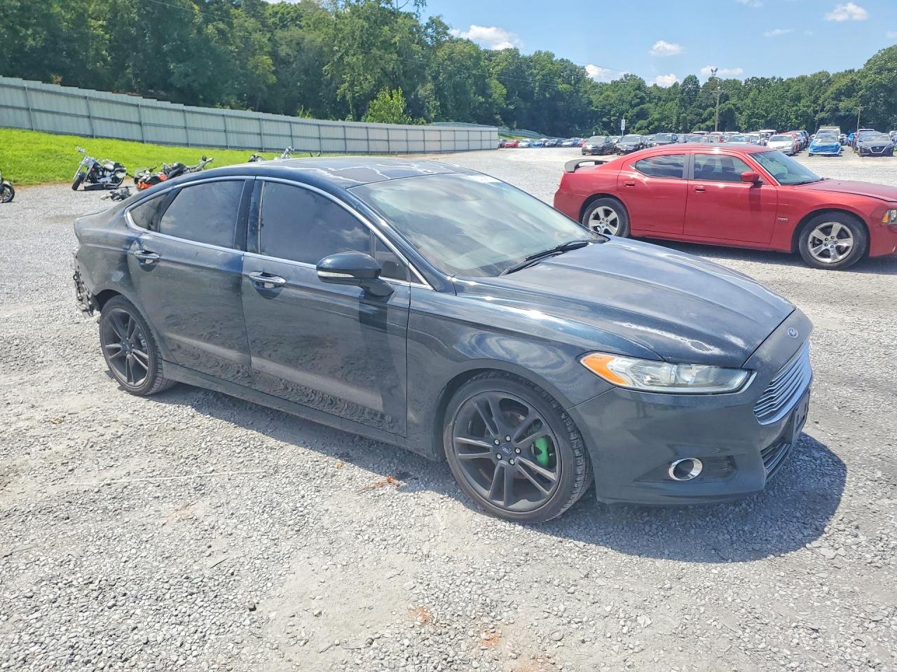 2014 Ford Fusion Titanium Black vin: 3FA6P0K97ER172735