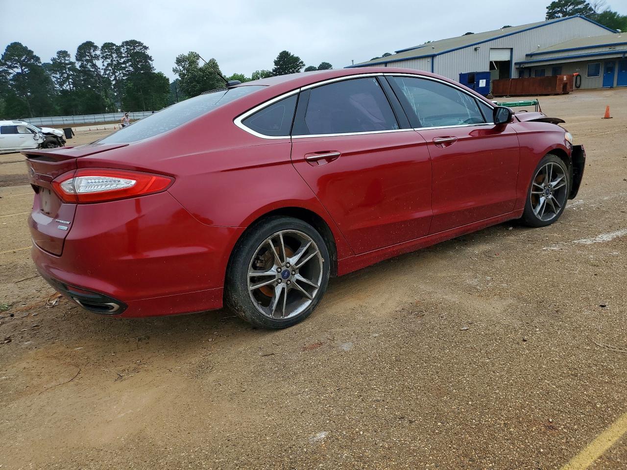 2014 Ford Fusion Titanium Maroon vin: 3FA6P0K97ER201781