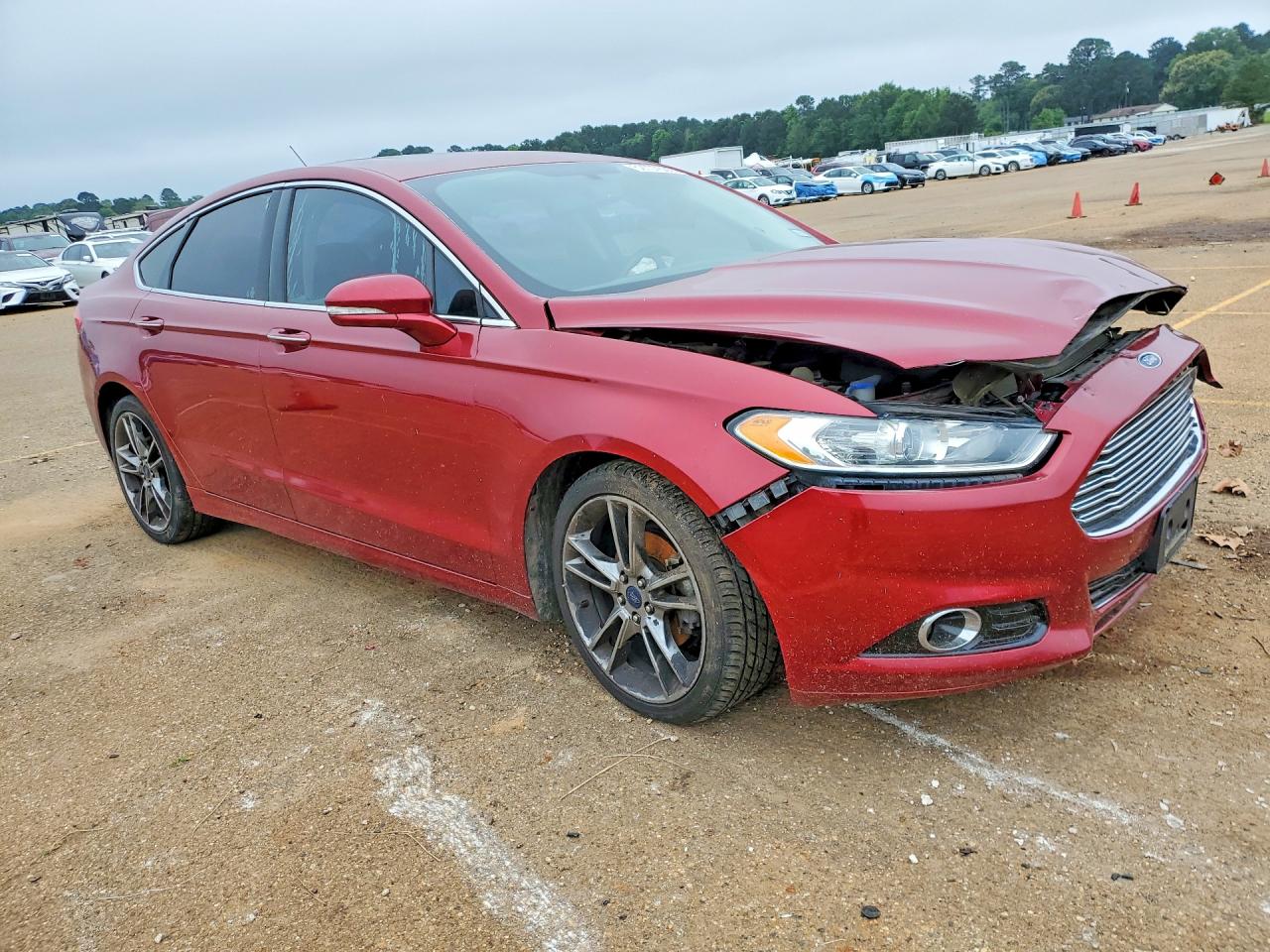 2014 Ford Fusion Titanium Maroon vin: 3FA6P0K97ER201781