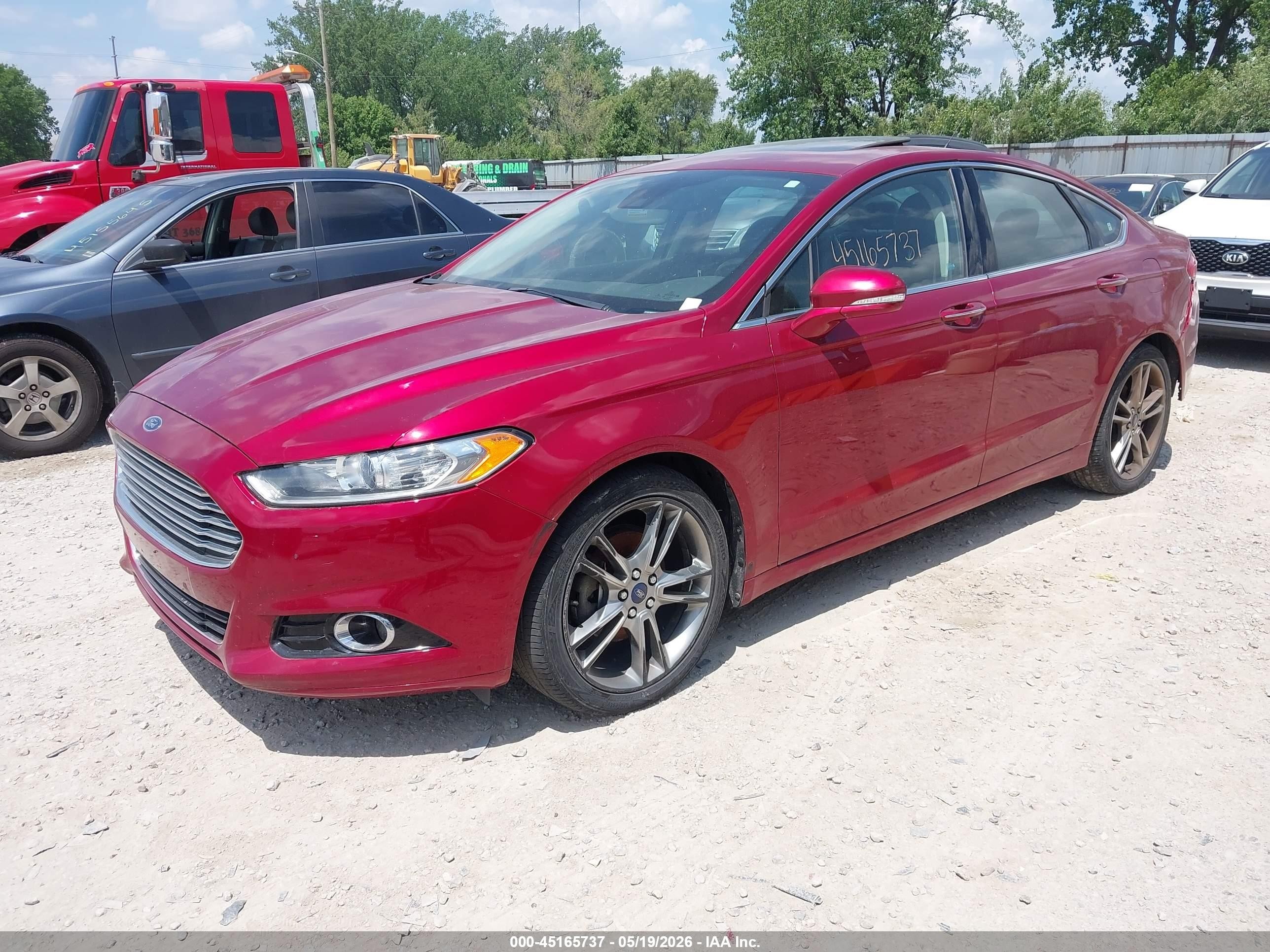 2014 Ford Fusion Titanium Темно-бордовый vin: 3FA6P0K97ER218547