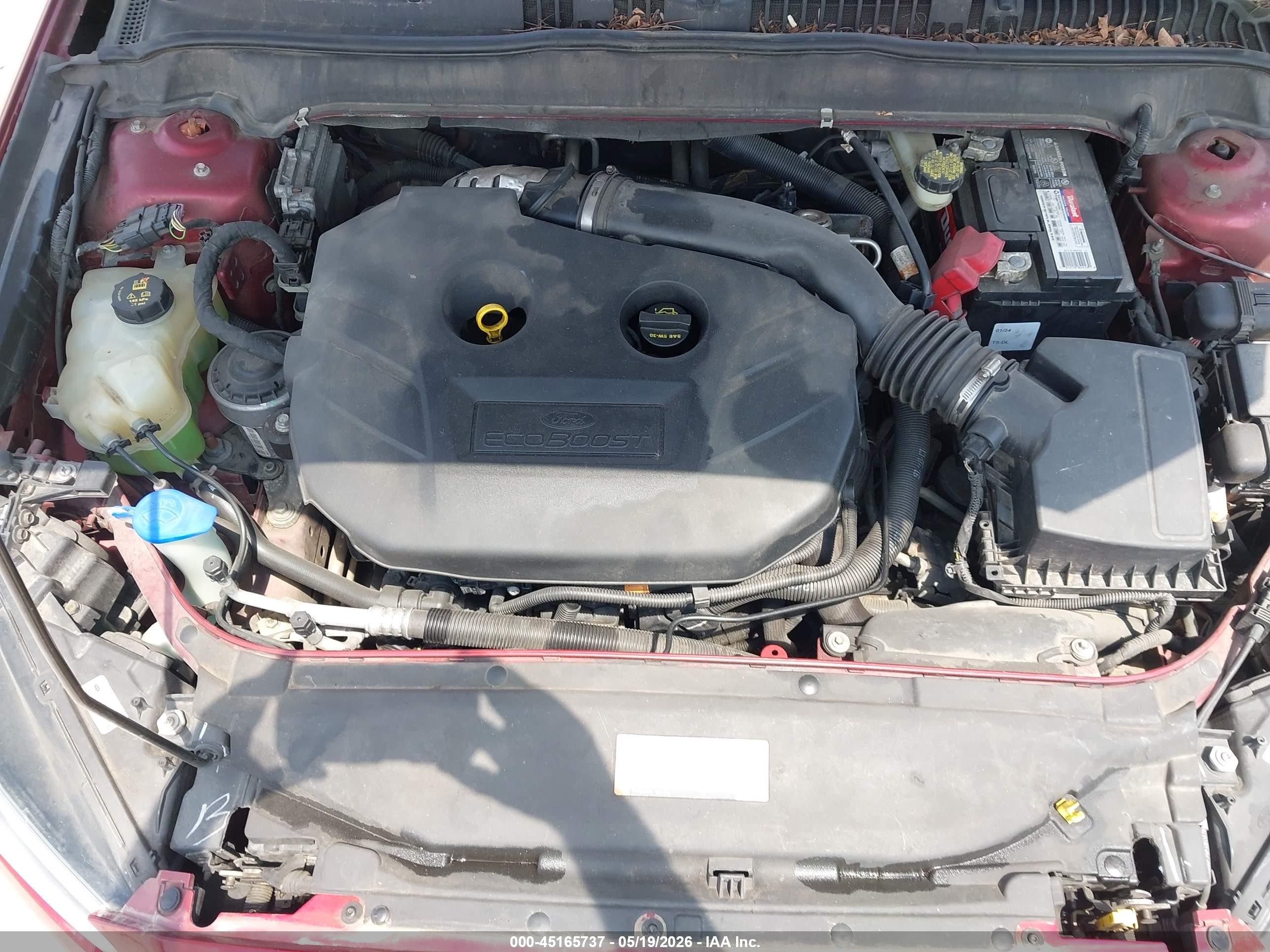 2014 Ford Fusion Titanium Темно-бордовый vin: 3FA6P0K97ER218547