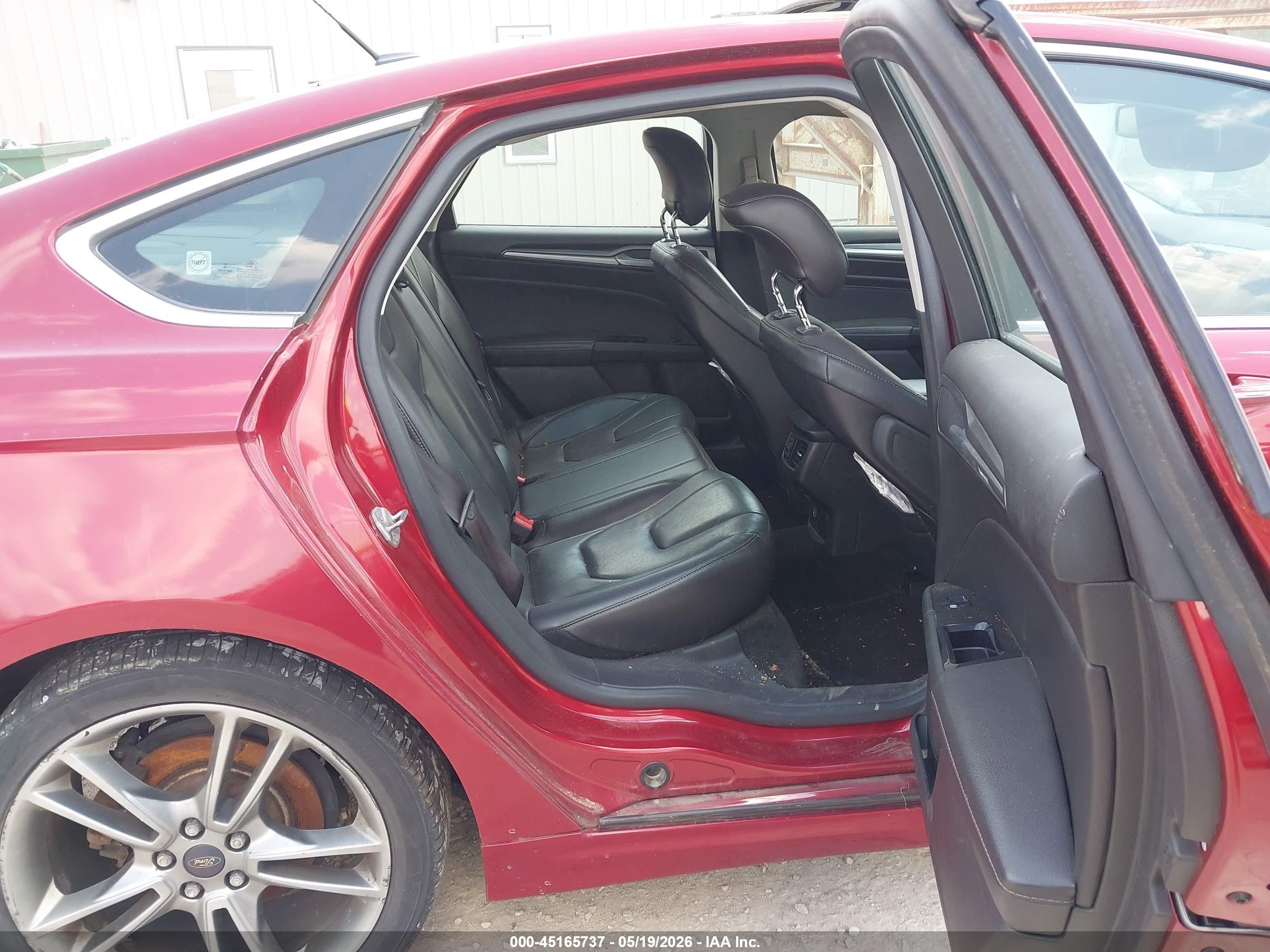 2014 Ford Fusion Titanium Темно-бордовый vin: 3FA6P0K97ER218547