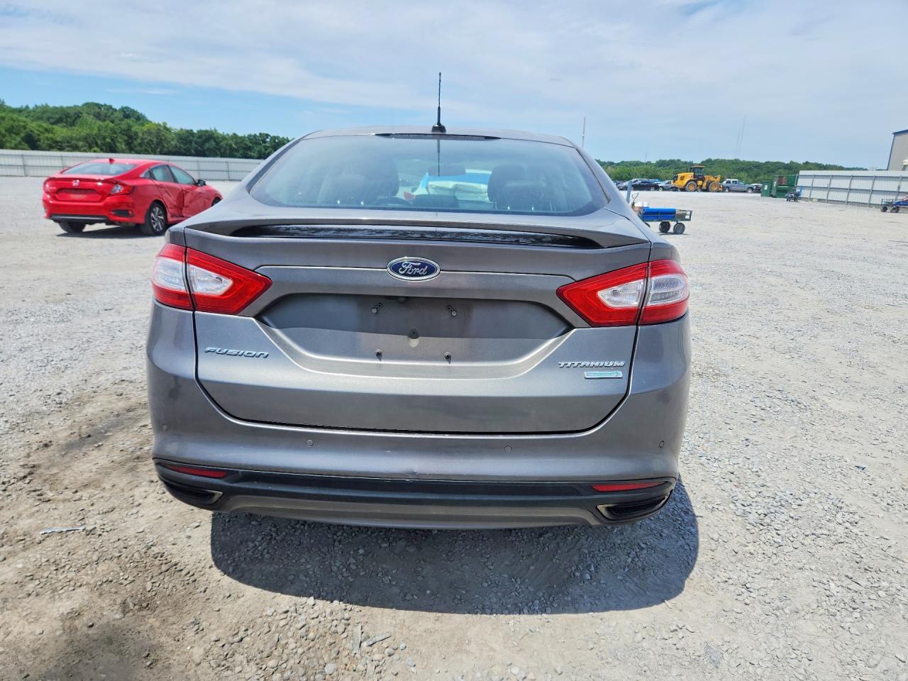 2014 Ford Fusion Titanium Серый vin: 3FA6P0K97ER244582