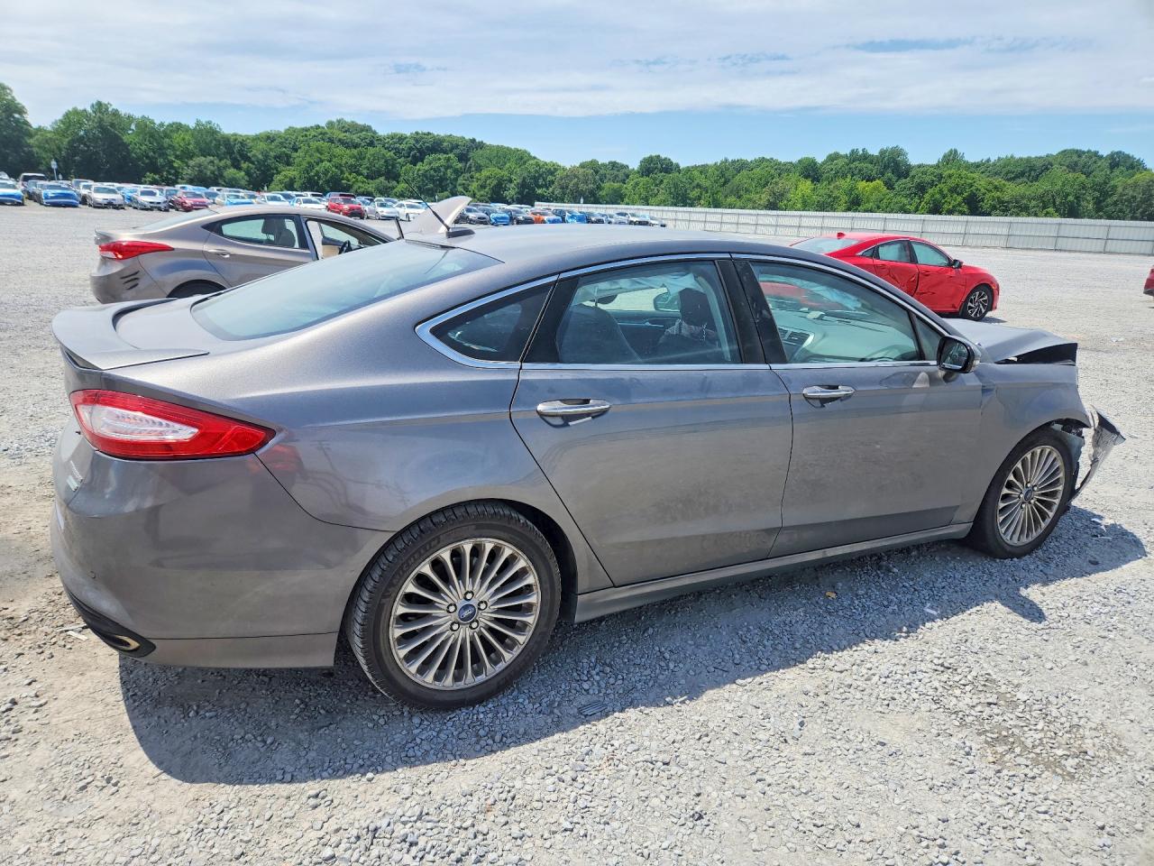 2014 Ford Fusion Titanium Серый vin: 3FA6P0K97ER244582