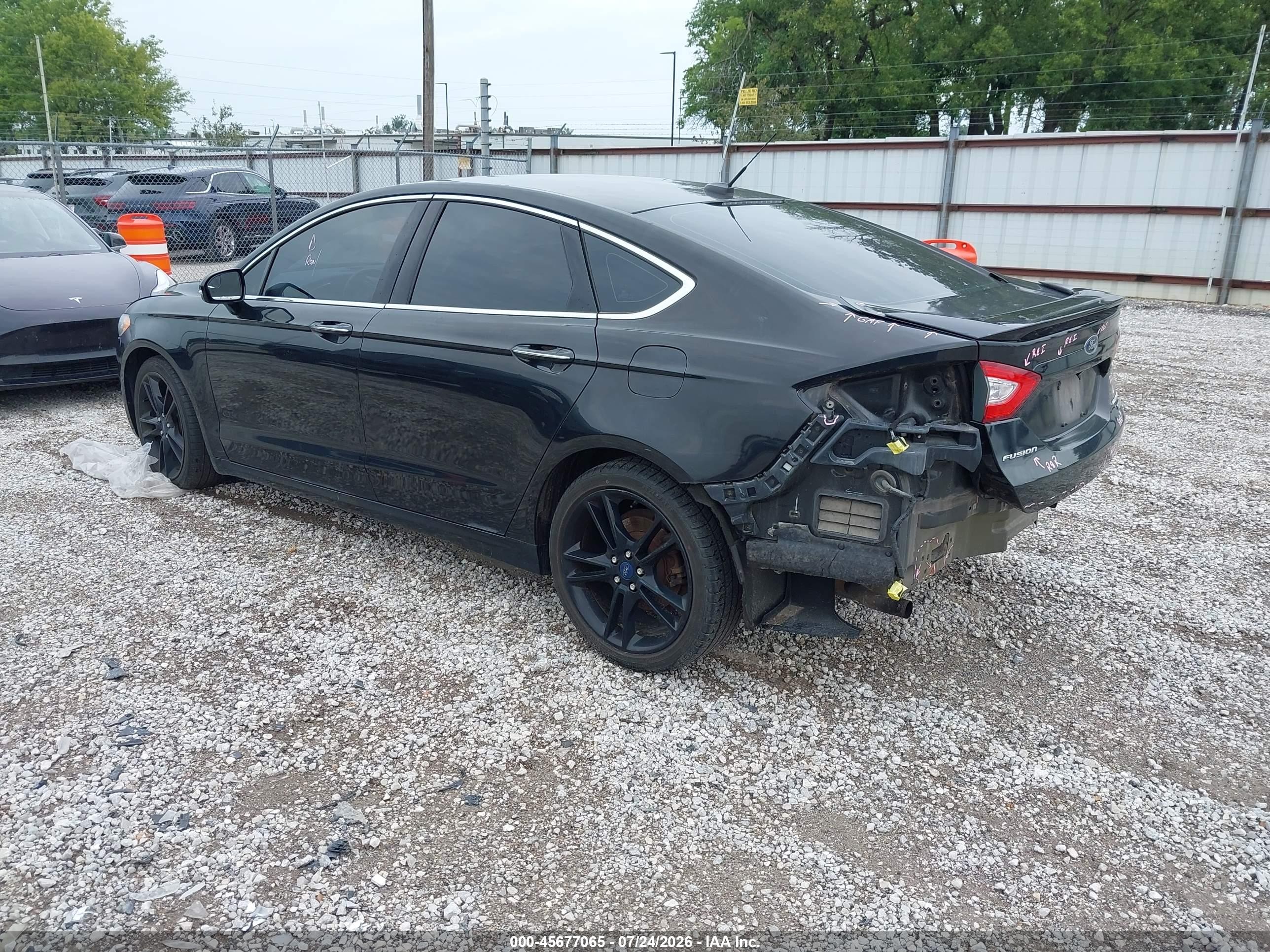 2014 Ford Fusion Titanium Черный vin: 3FA6P0K97ER247482