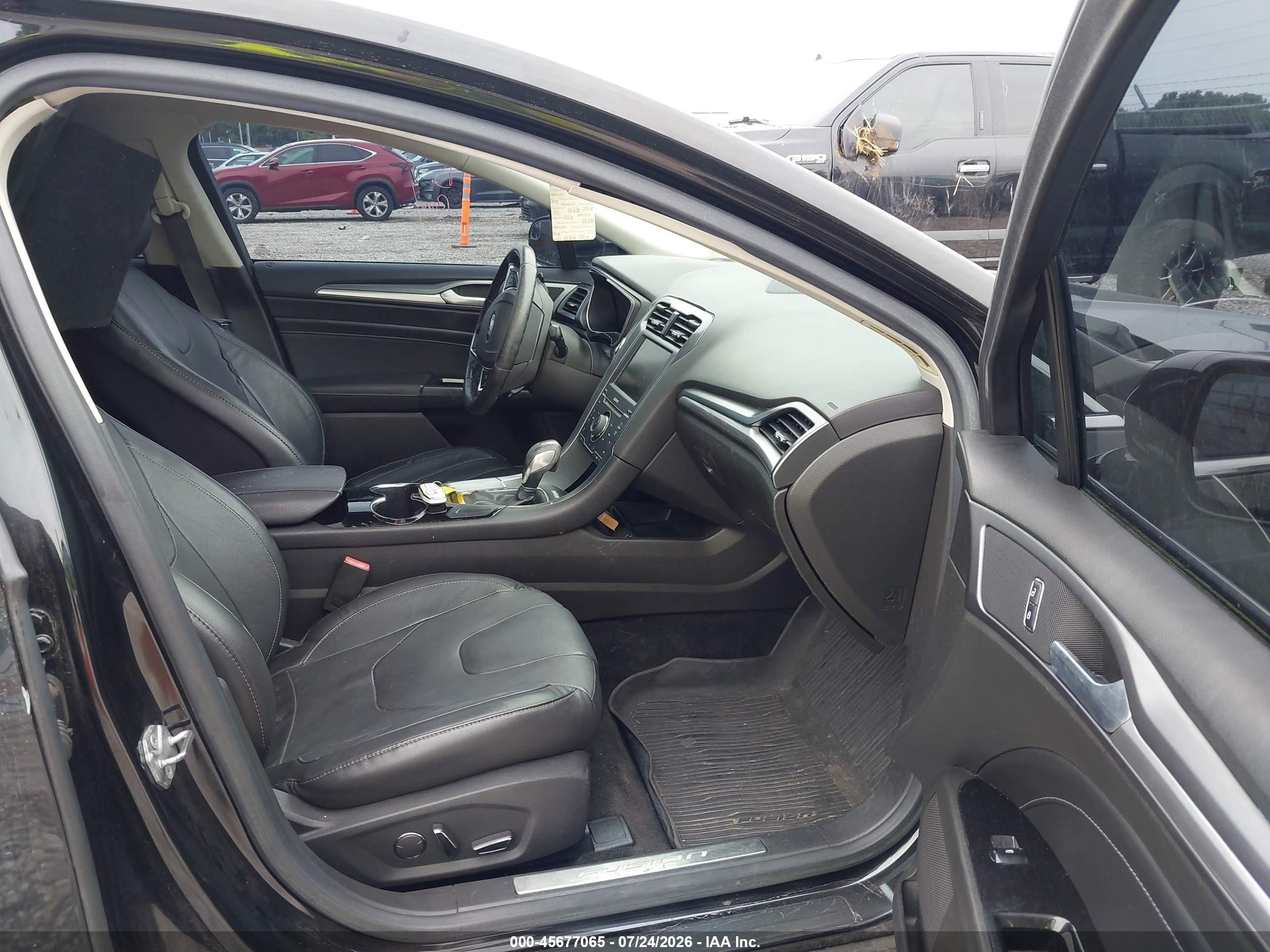 2014 Ford Fusion Titanium Черный vin: 3FA6P0K97ER247482