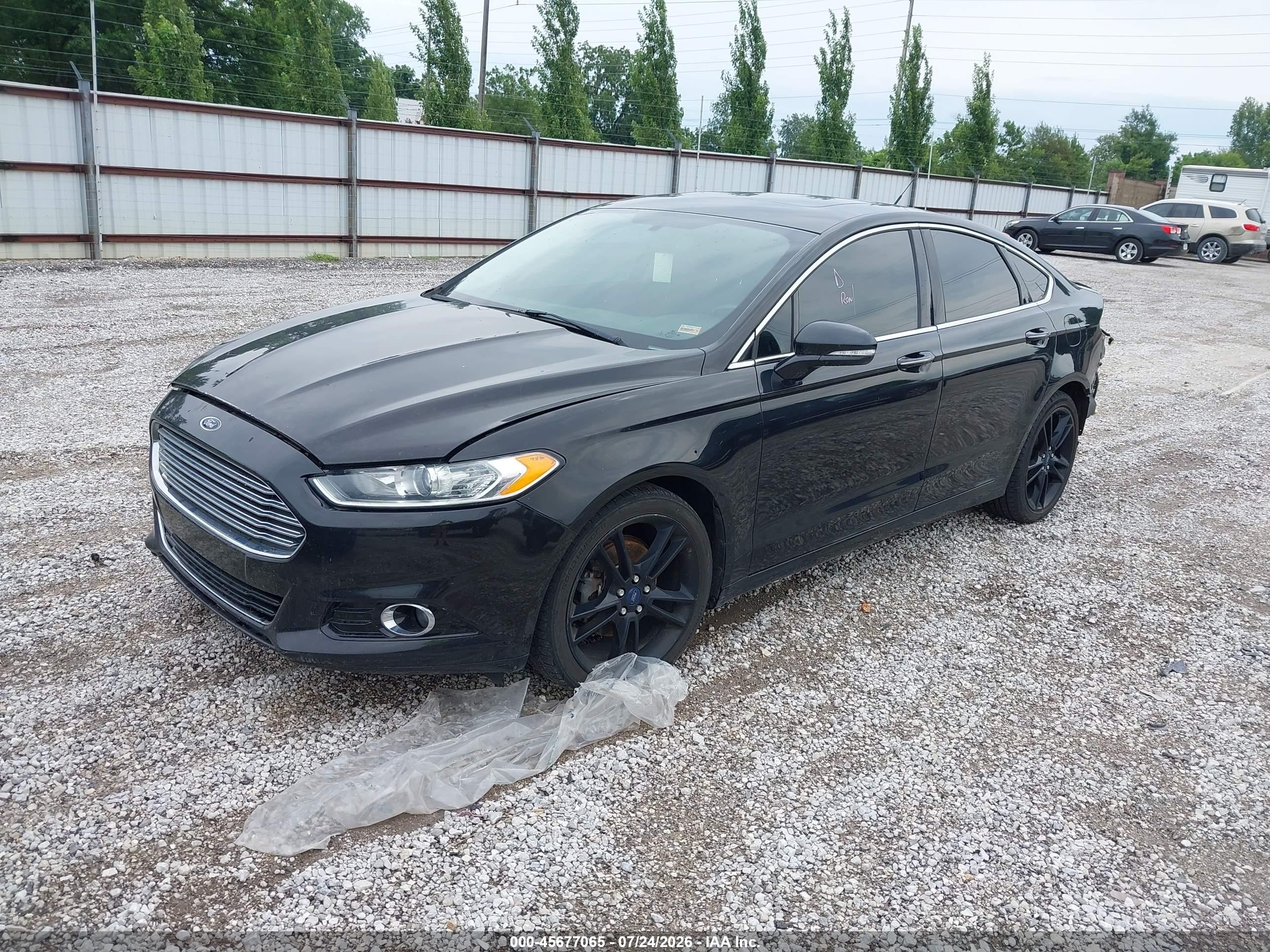 2014 Ford Fusion Titanium Черный vin: 3FA6P0K97ER247482
