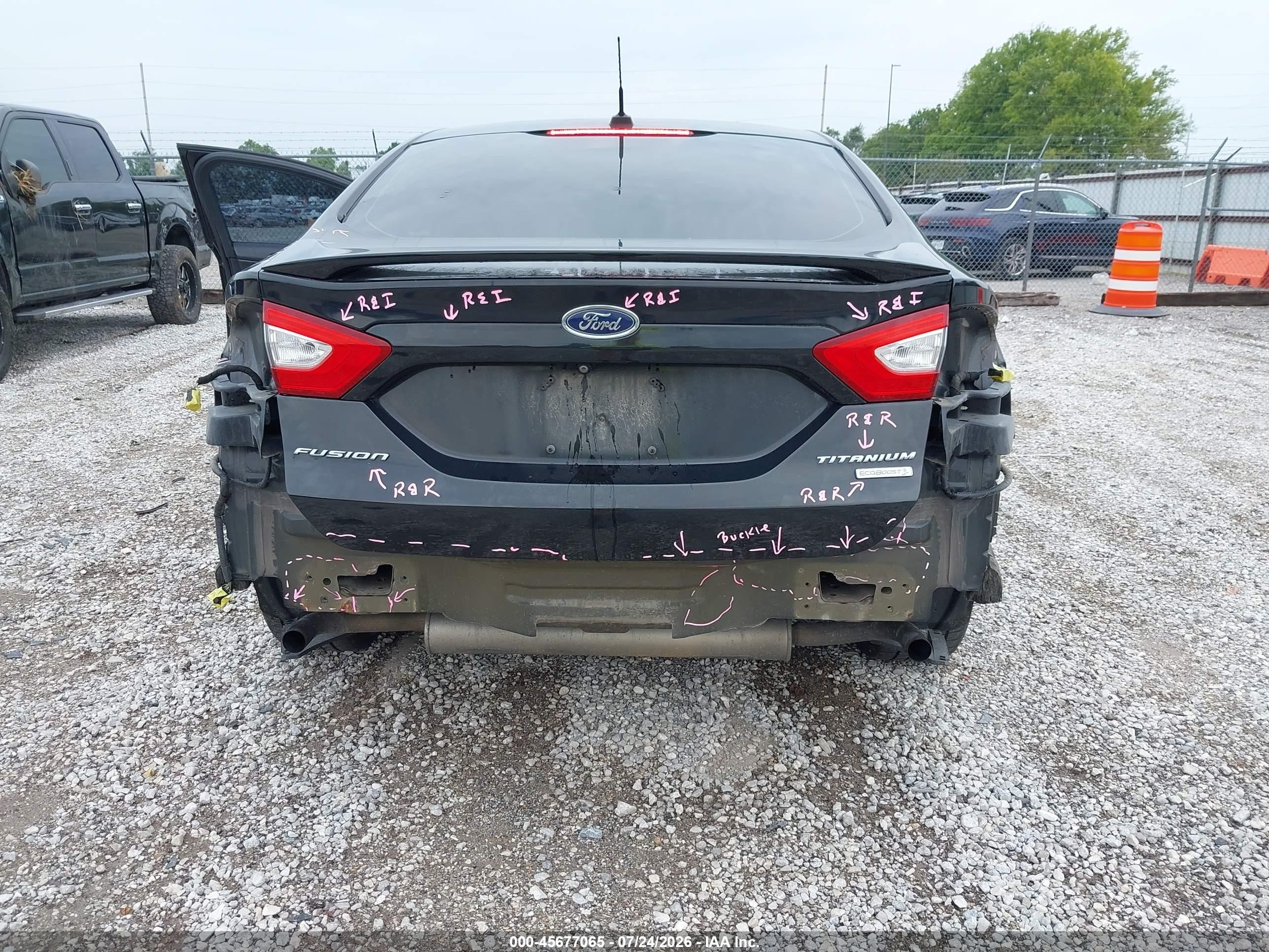 2014 Ford Fusion Titanium Черный vin: 3FA6P0K97ER247482