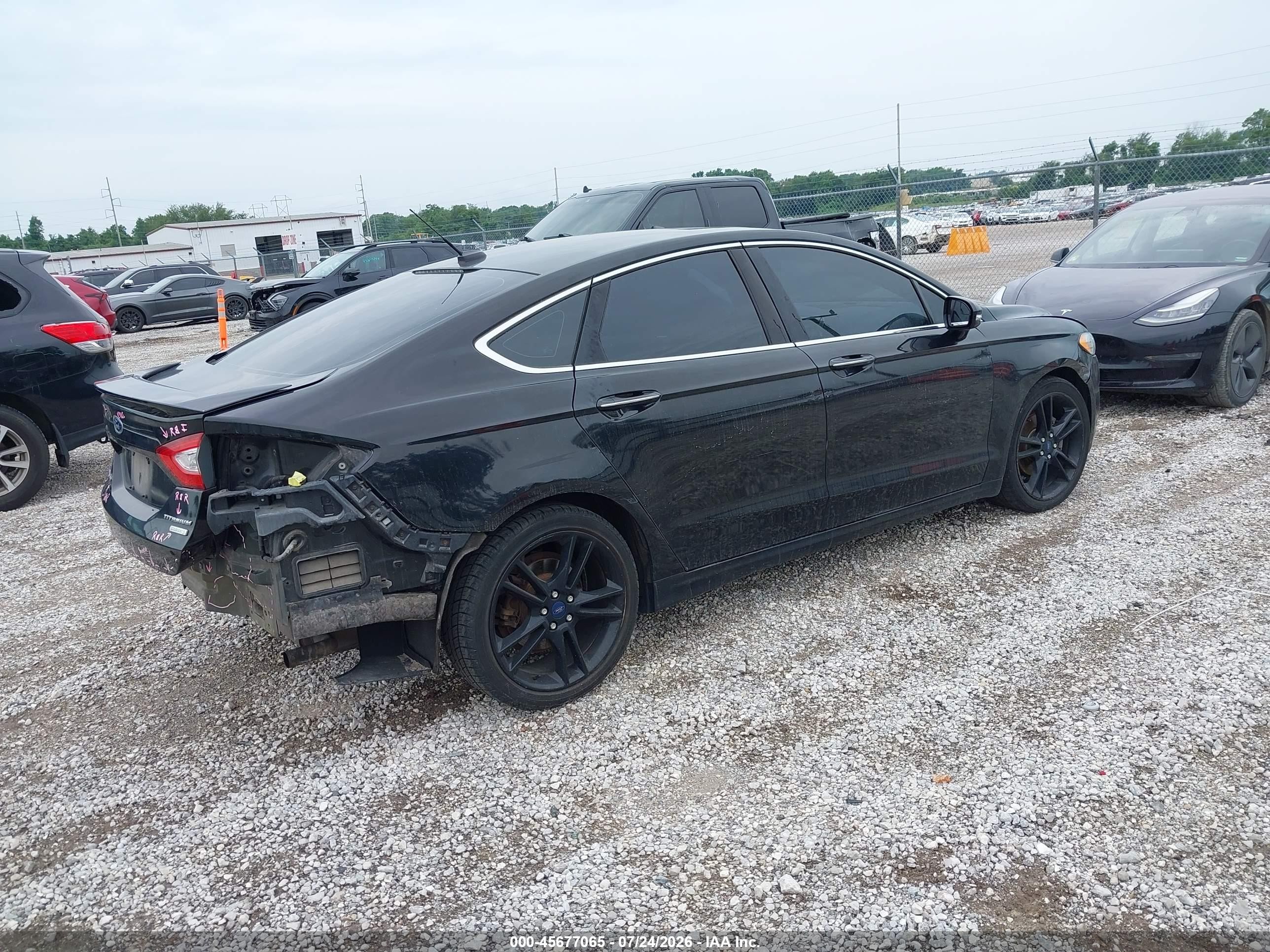 2014 Ford Fusion Titanium Черный vin: 3FA6P0K97ER247482