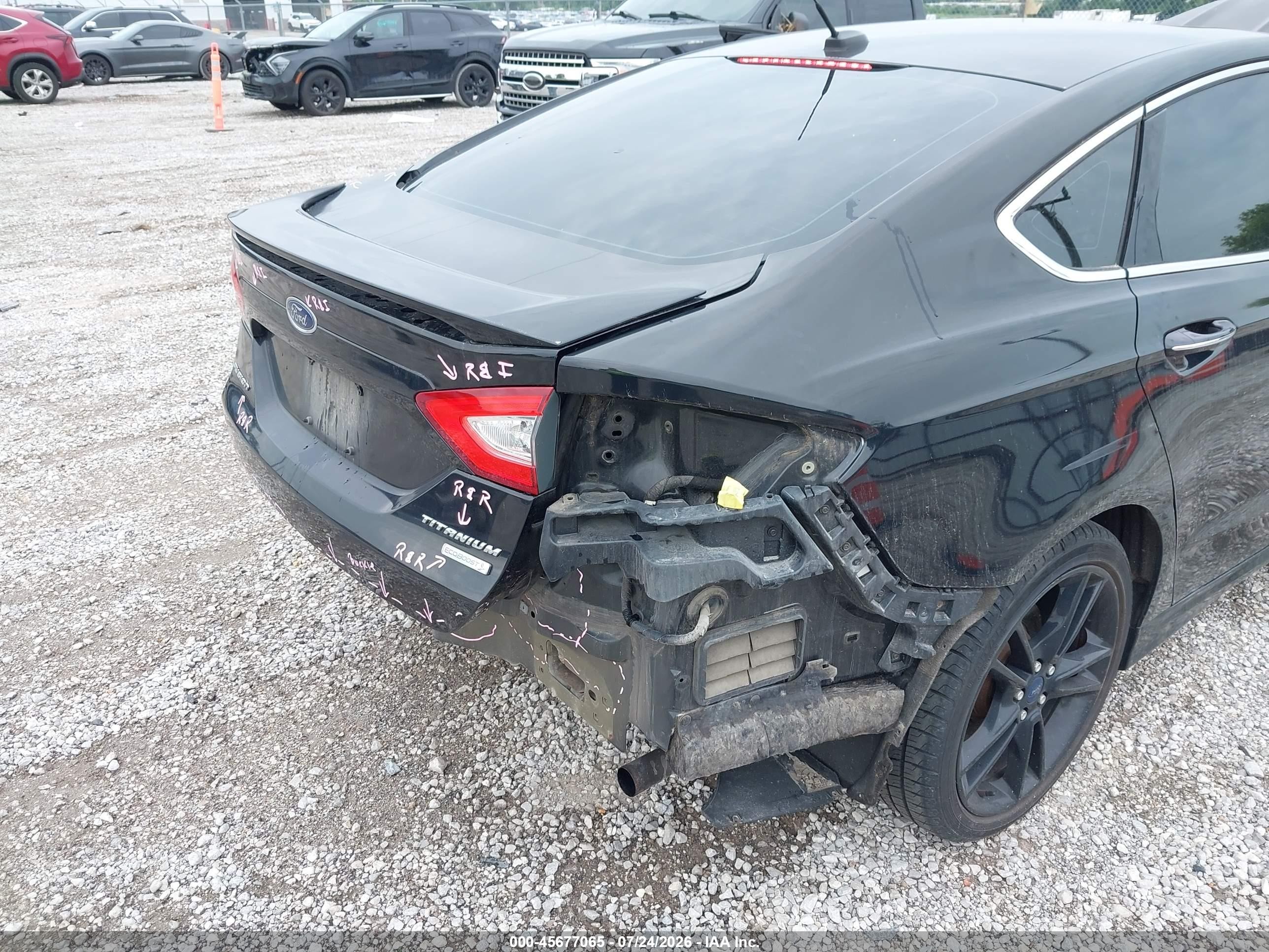 2014 Ford Fusion Titanium Черный vin: 3FA6P0K97ER247482