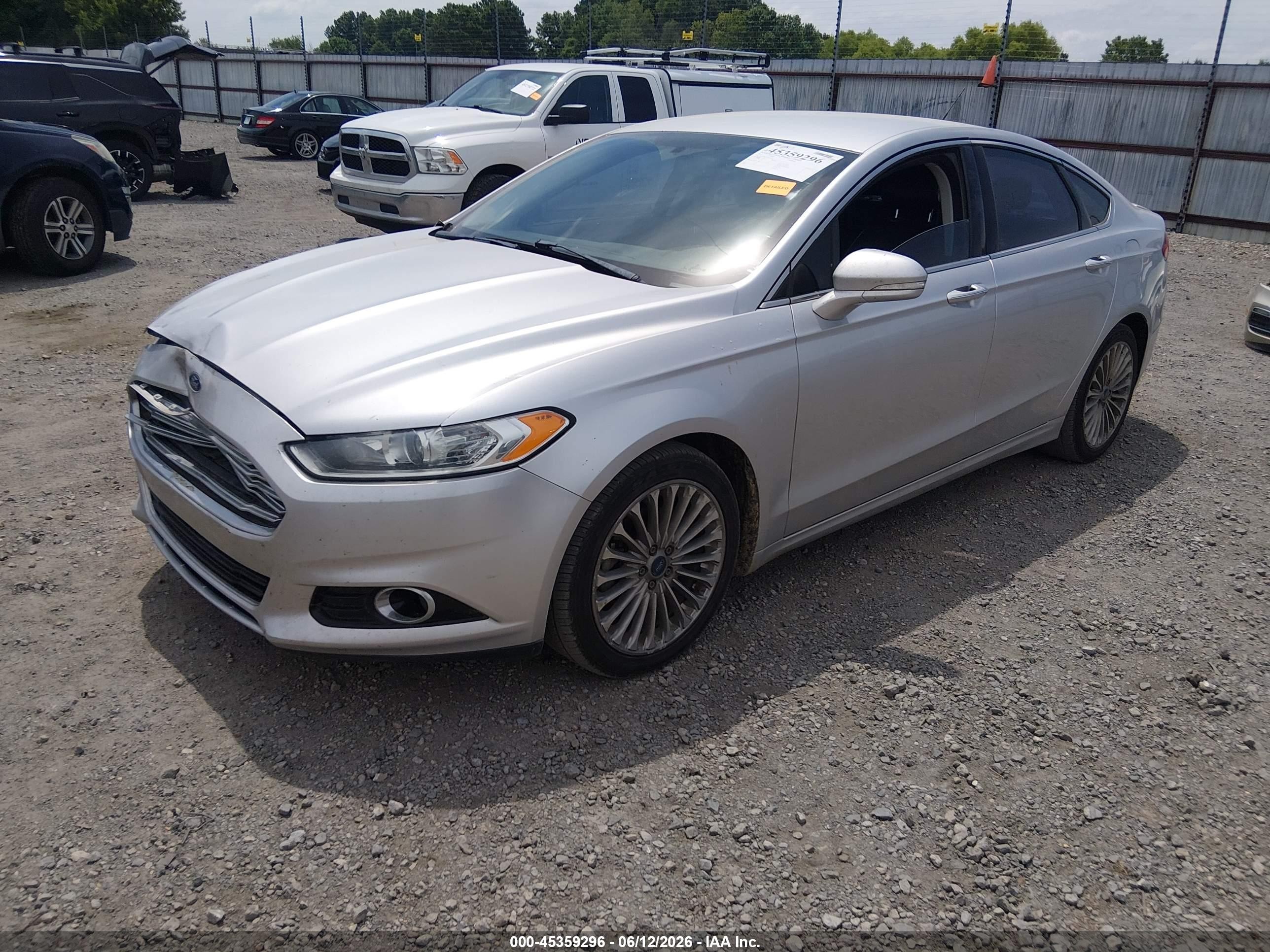 2014 Ford Fusion Titanium Silver vin: 3FA6P0K97ER270809