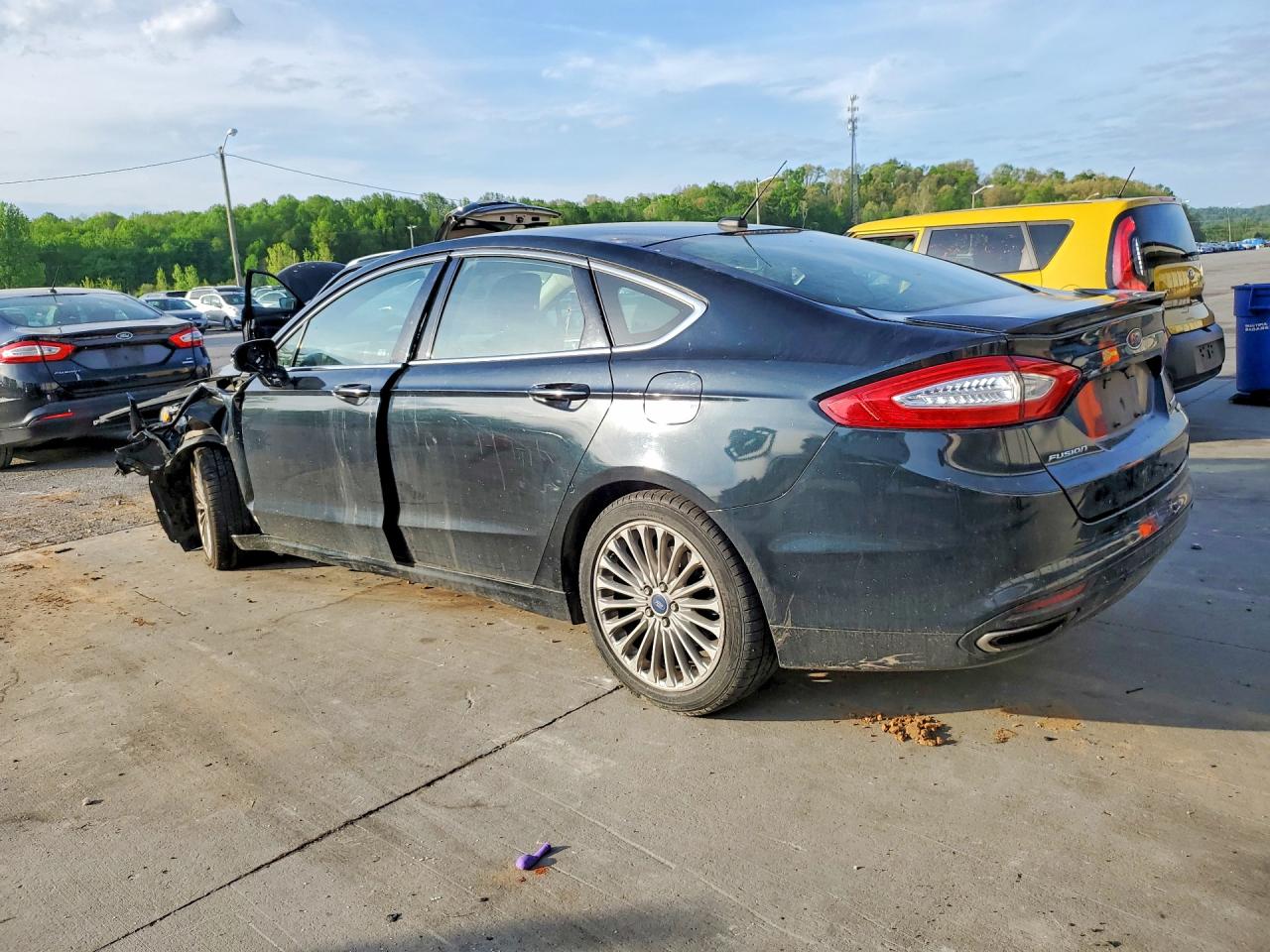 2014 Ford Fusion Titanium Blue vin: 3FA6P0K97ER300343
